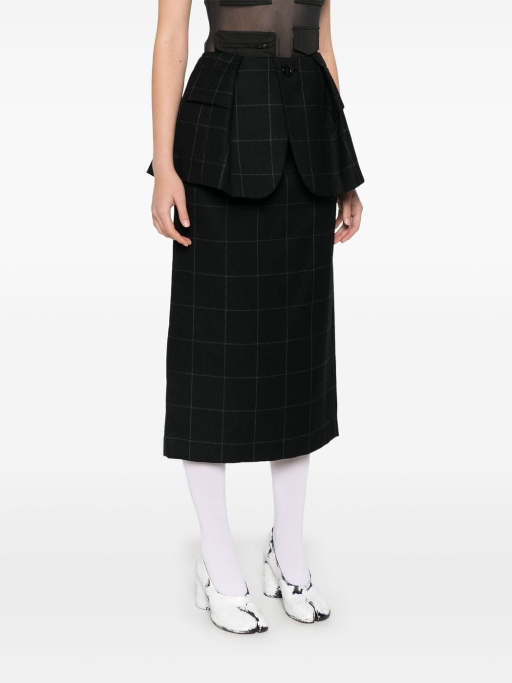 layered midi skirt - 3