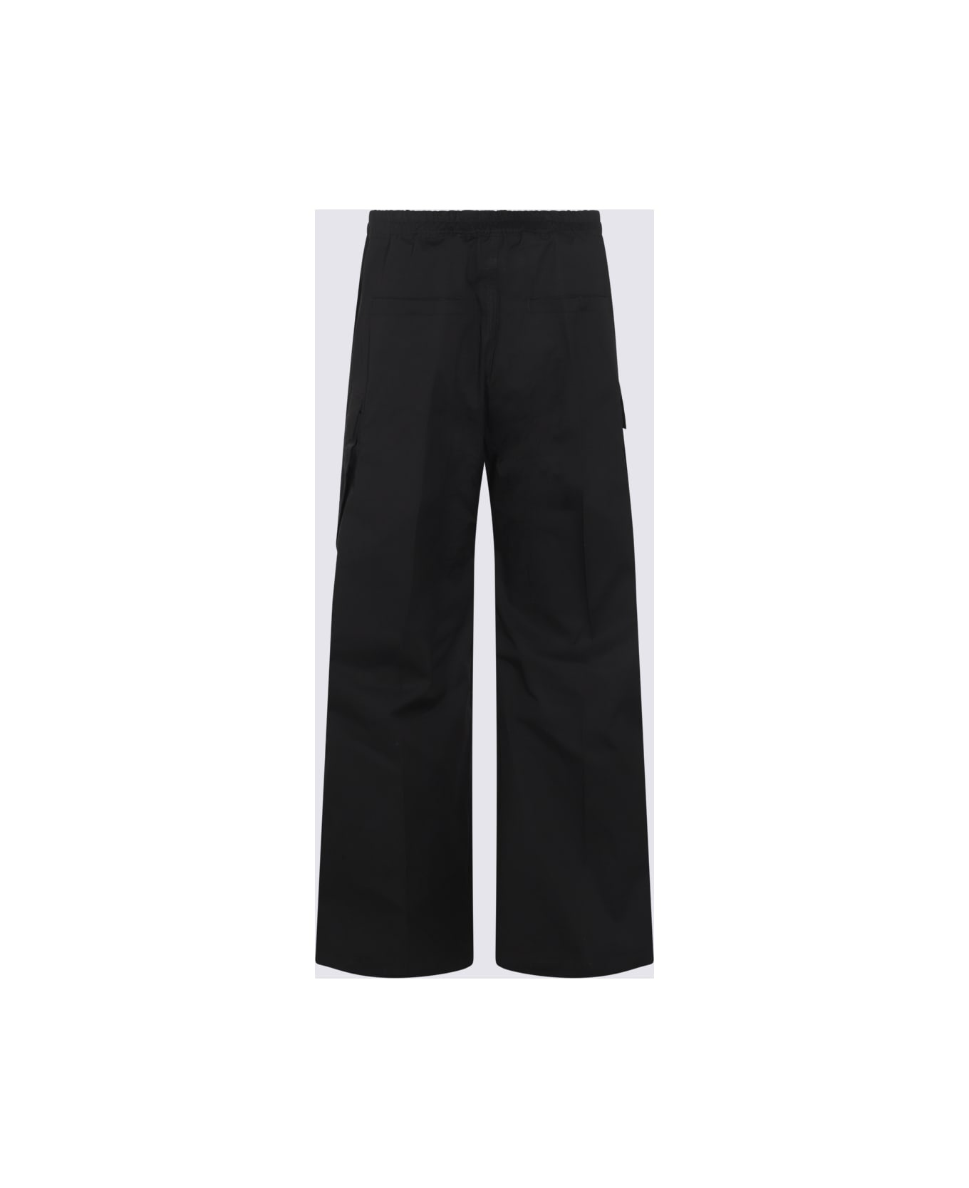 Black Cotton Cargobelas Pants - 2
