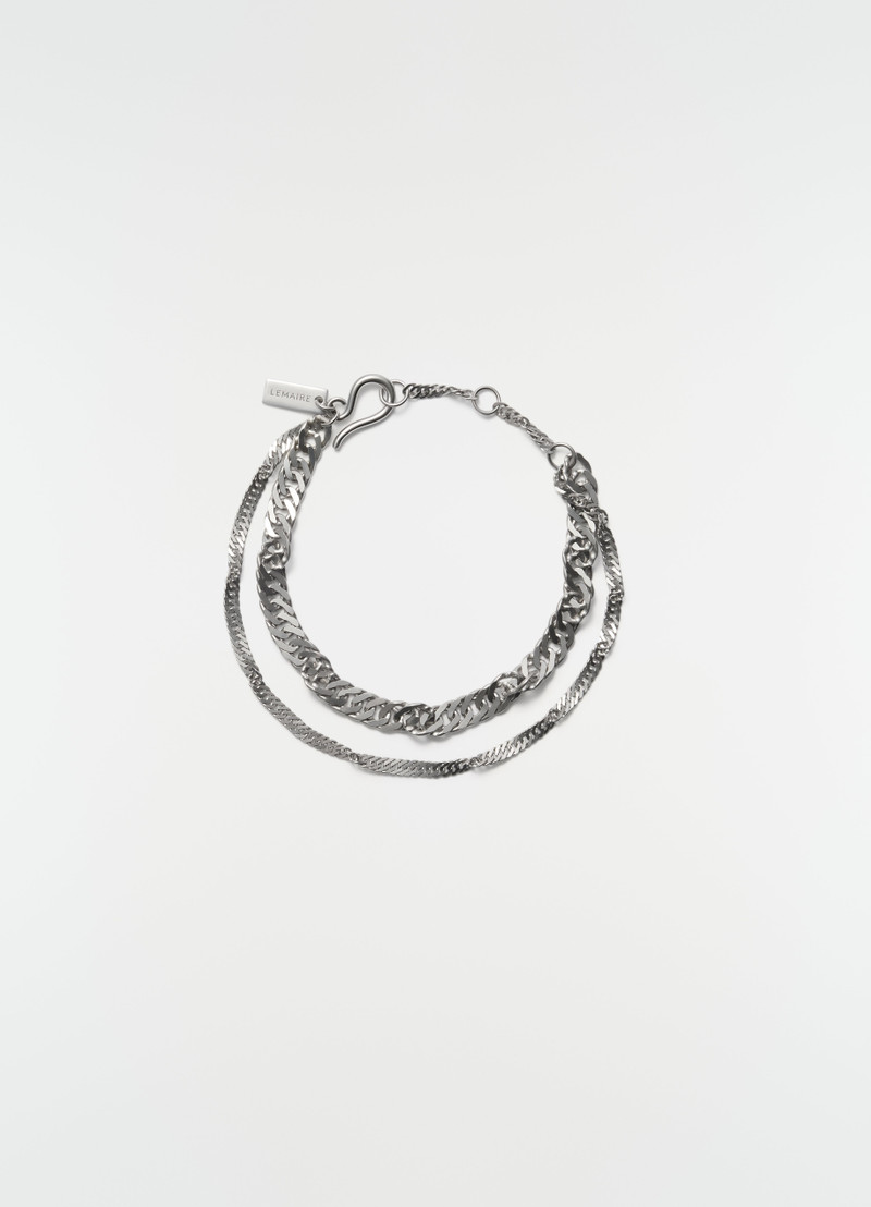 TWISTED CHAIN BRACELET IN RHODIUM-PLATED SILVER 1