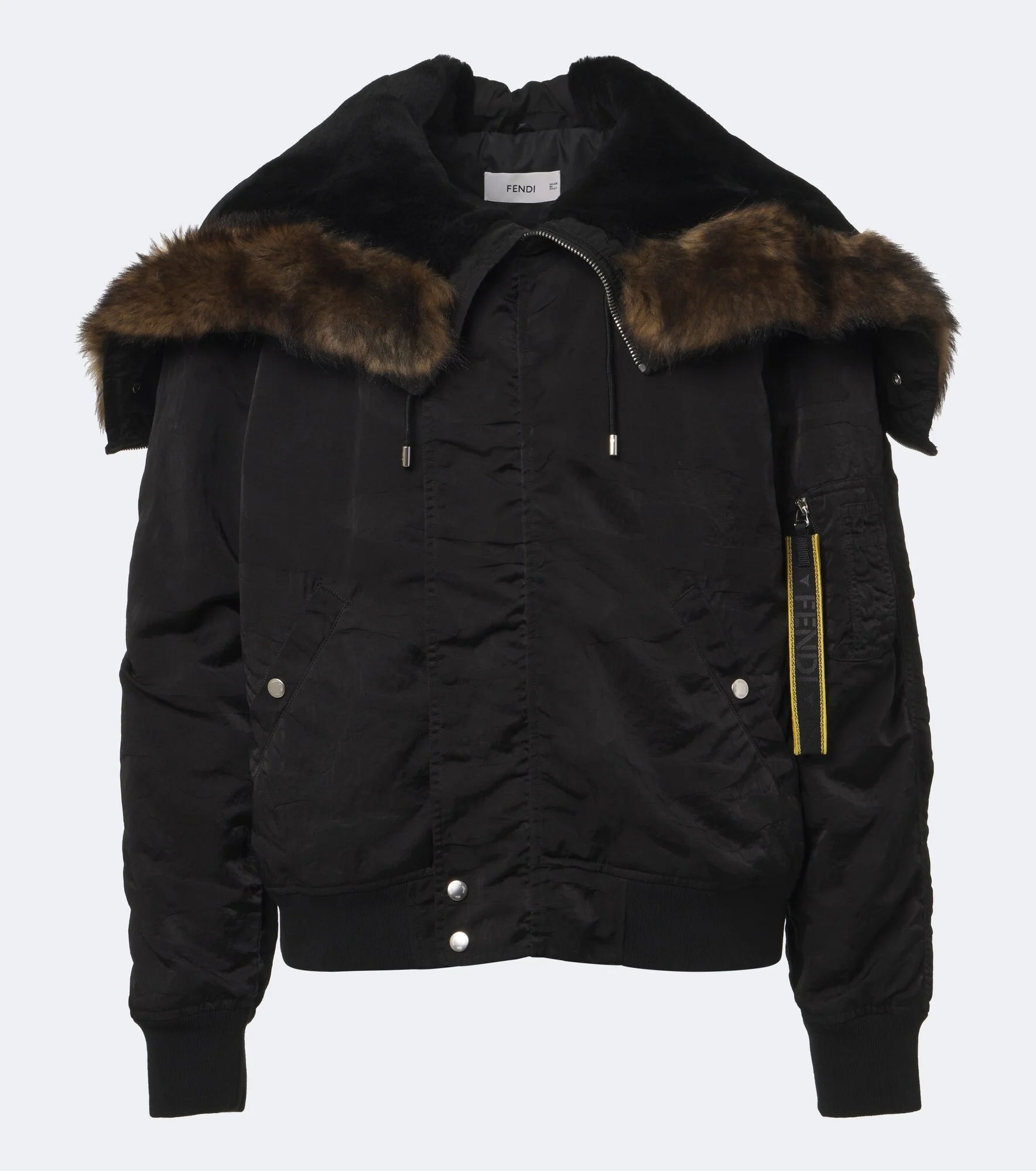 Shearling-trimmed technical blouson jacket - 1