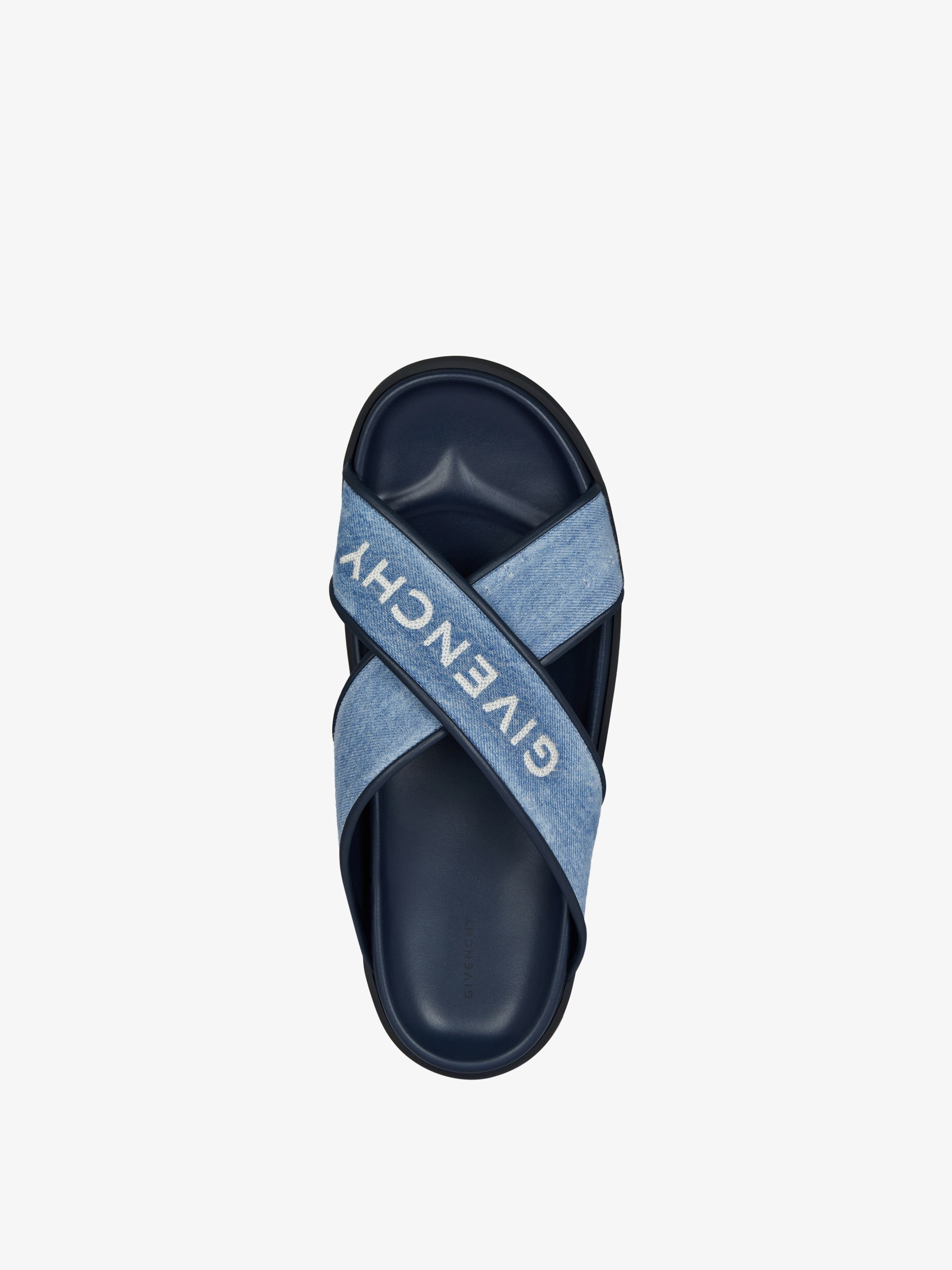G PLAGE FLAT SANDALS IN DENIM - 4