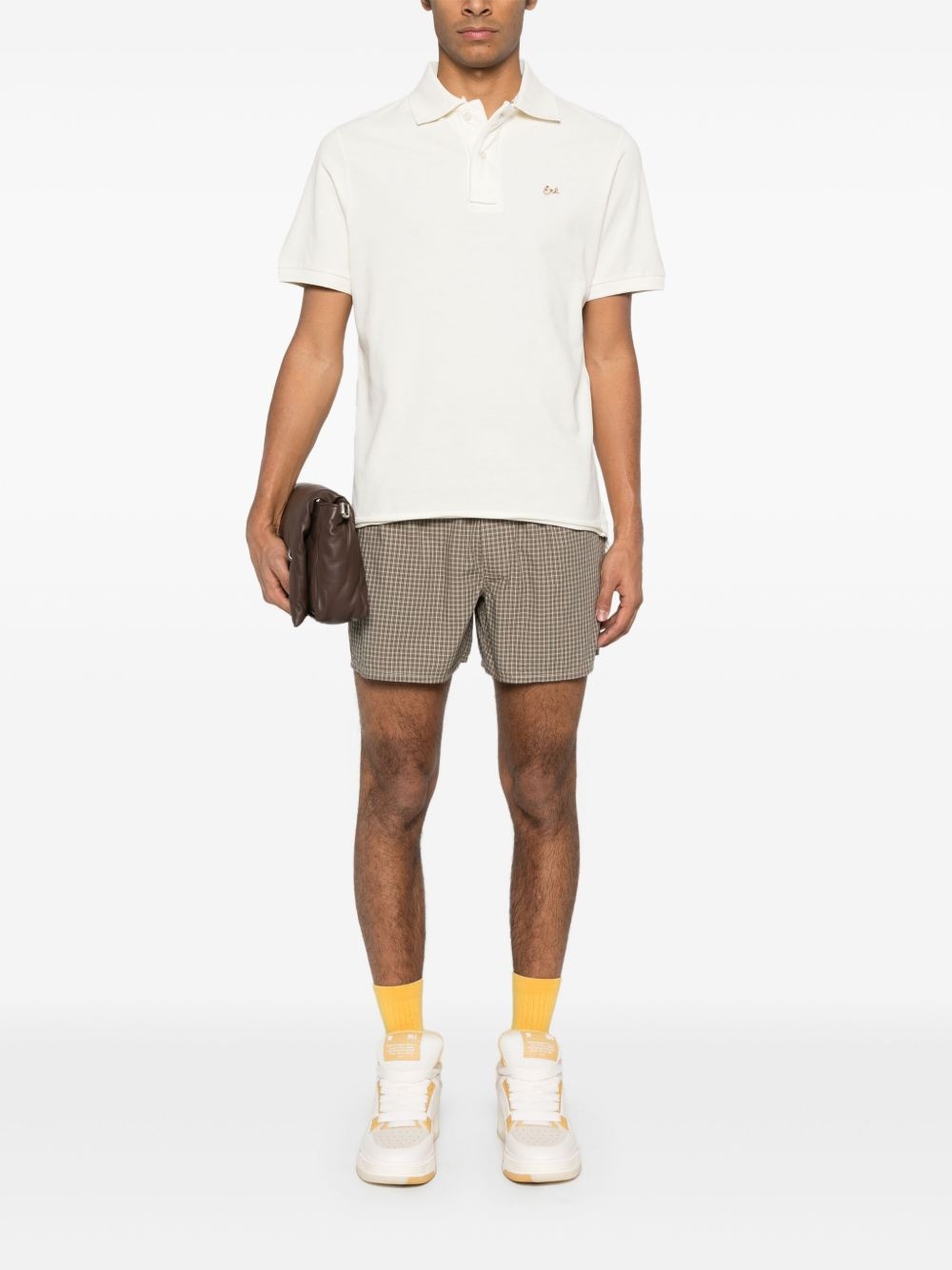logo-patch polo shirt - 2