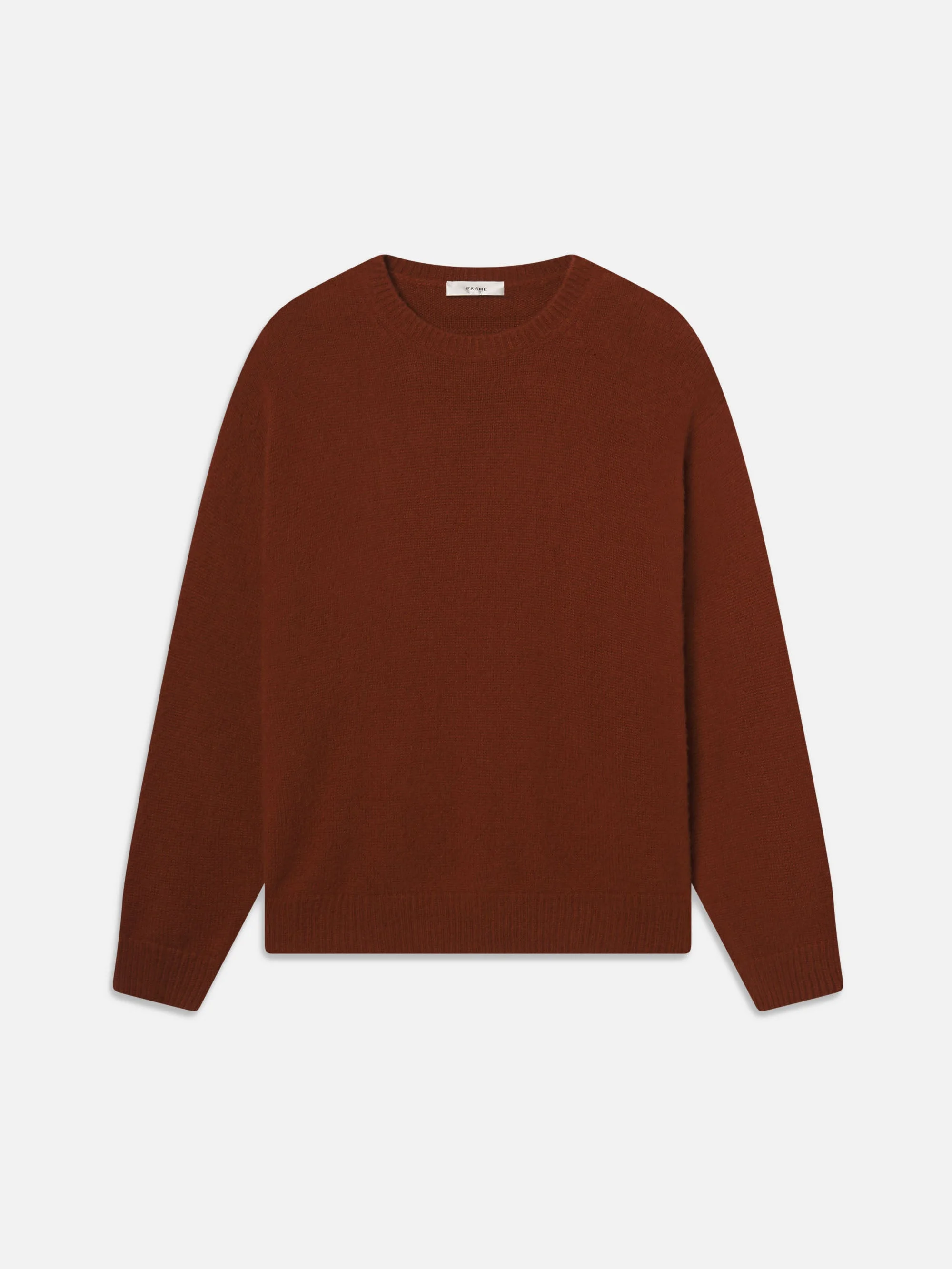 The Cashmere Brushed Sweater in Rust - 1