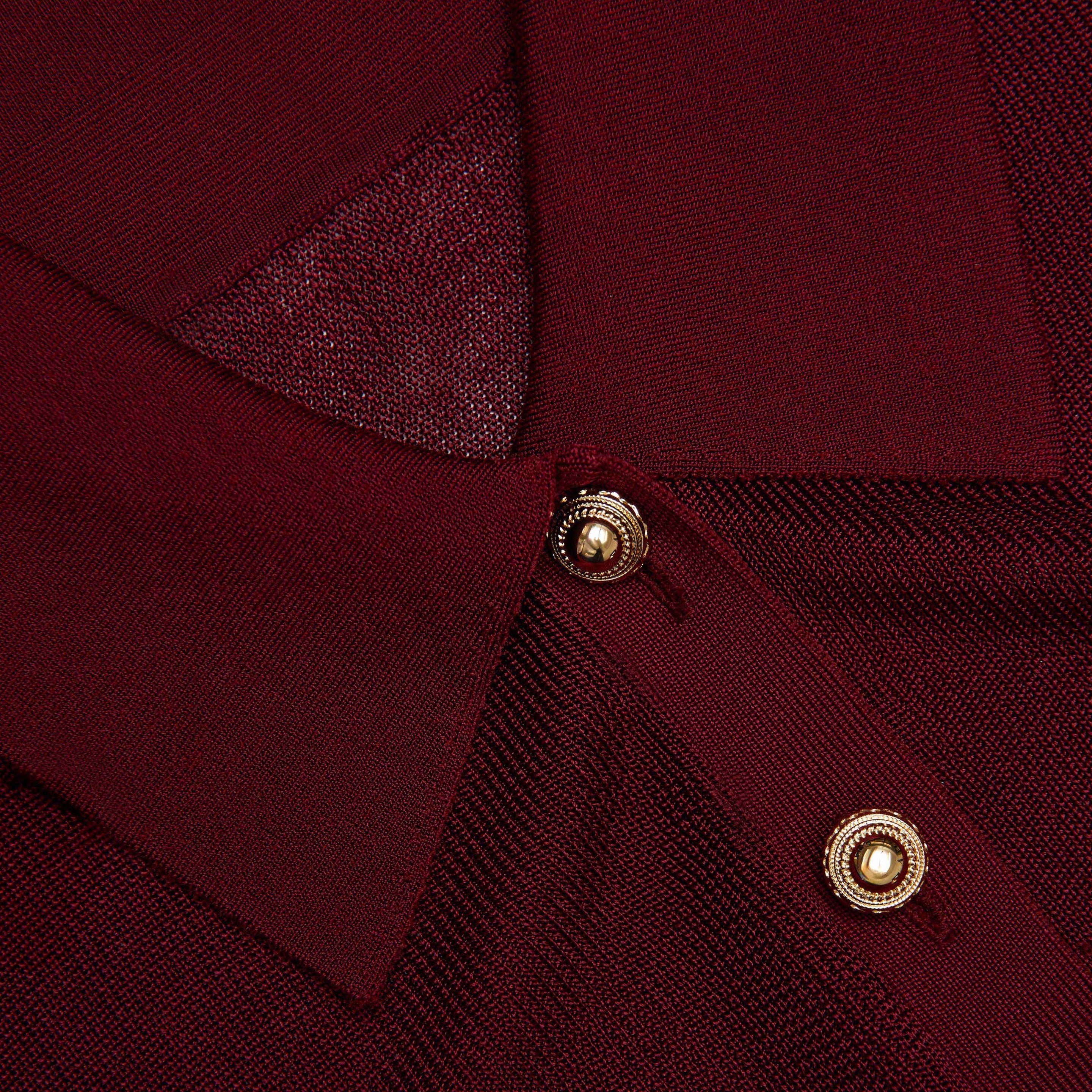 Burgundy Viscose Knit Bodysuit - 5