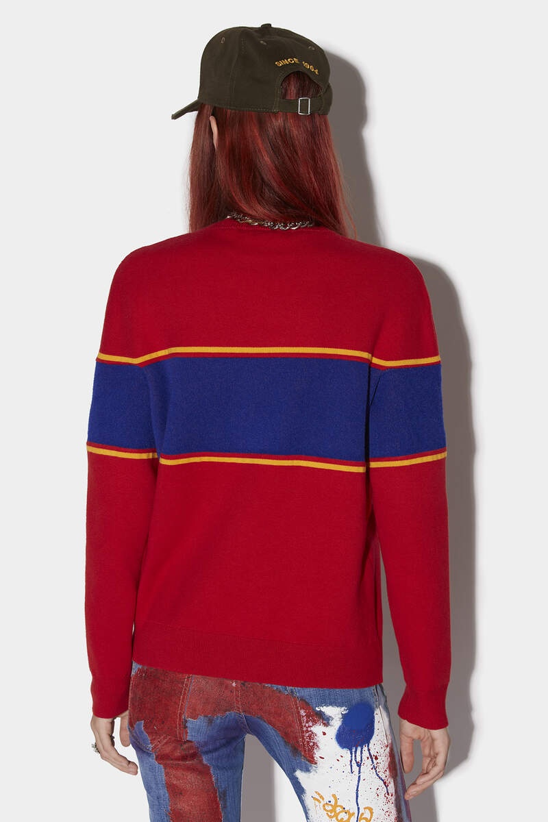 D2 TIGER ROUND NECK SWEATER - 2