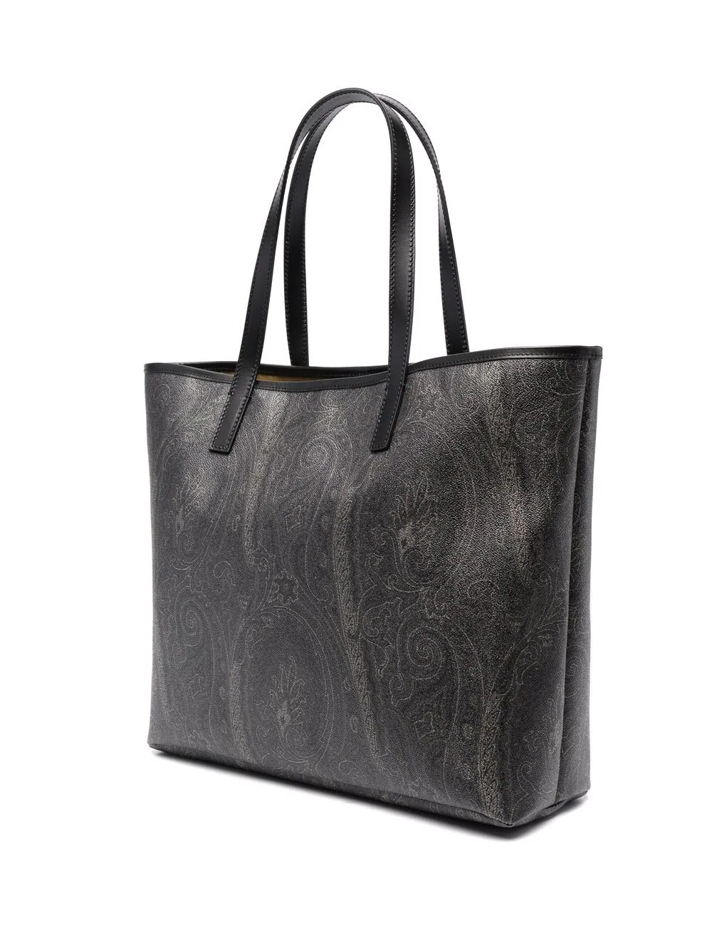 paisley-print leather tote bag - 3