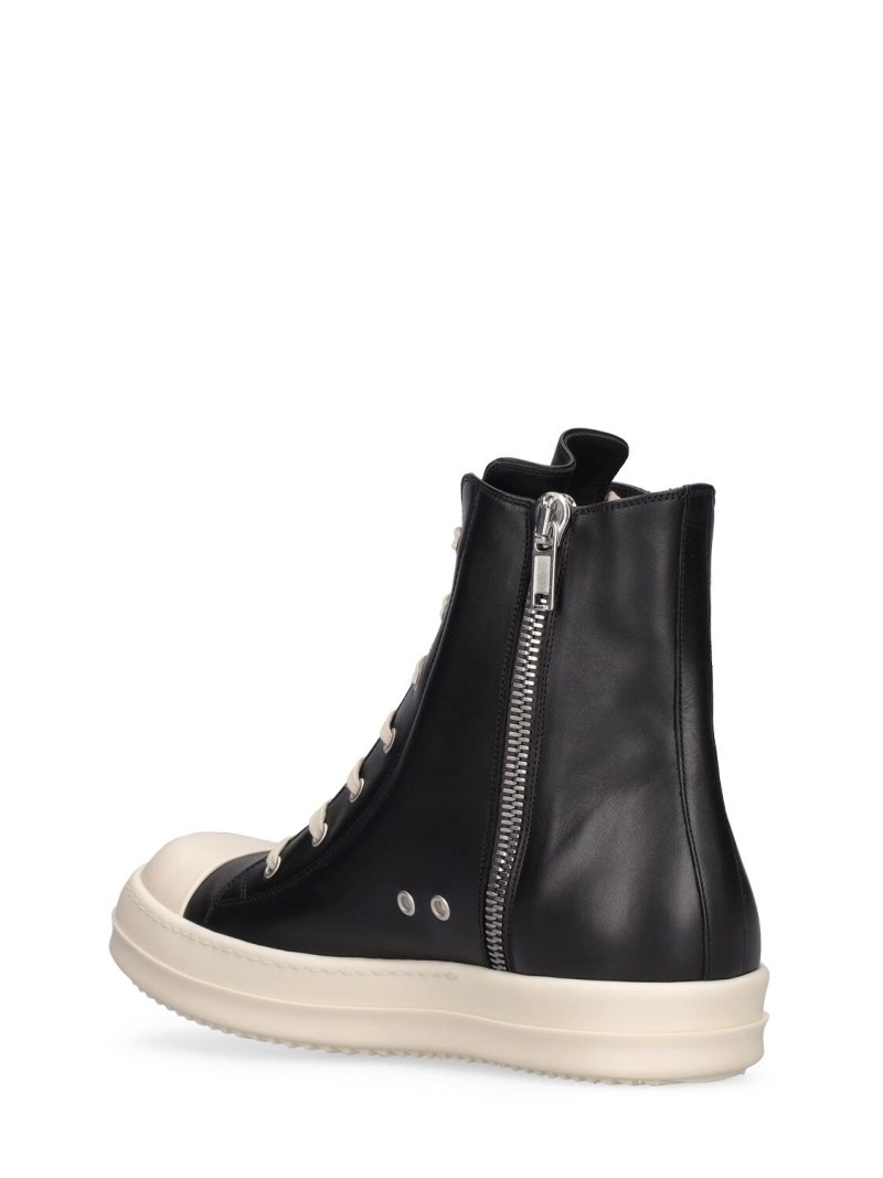Leather high top sneakers - 3