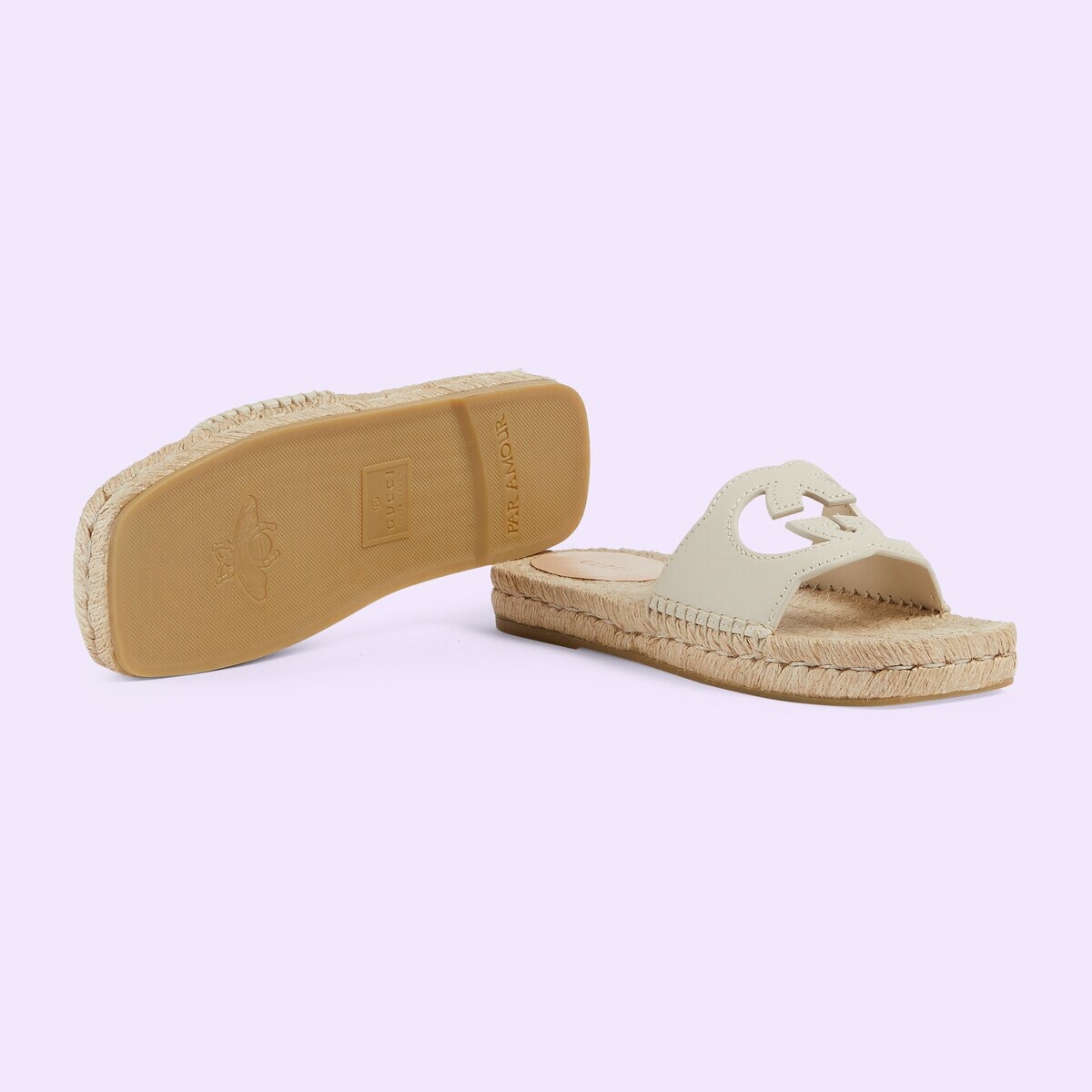 Women's Interlocking G cut out slide sandals - 6