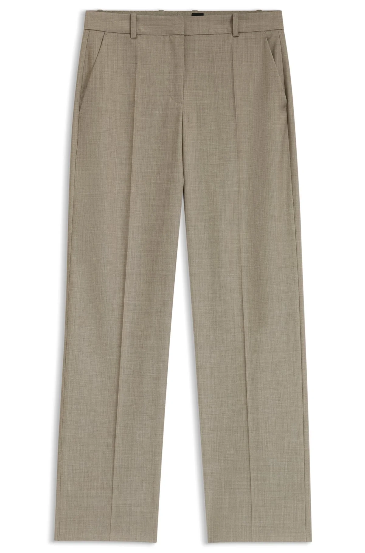 RELAXED-FIT PANTS IN MELANGE VIRGIN WOOL WITH STRETCH - 1