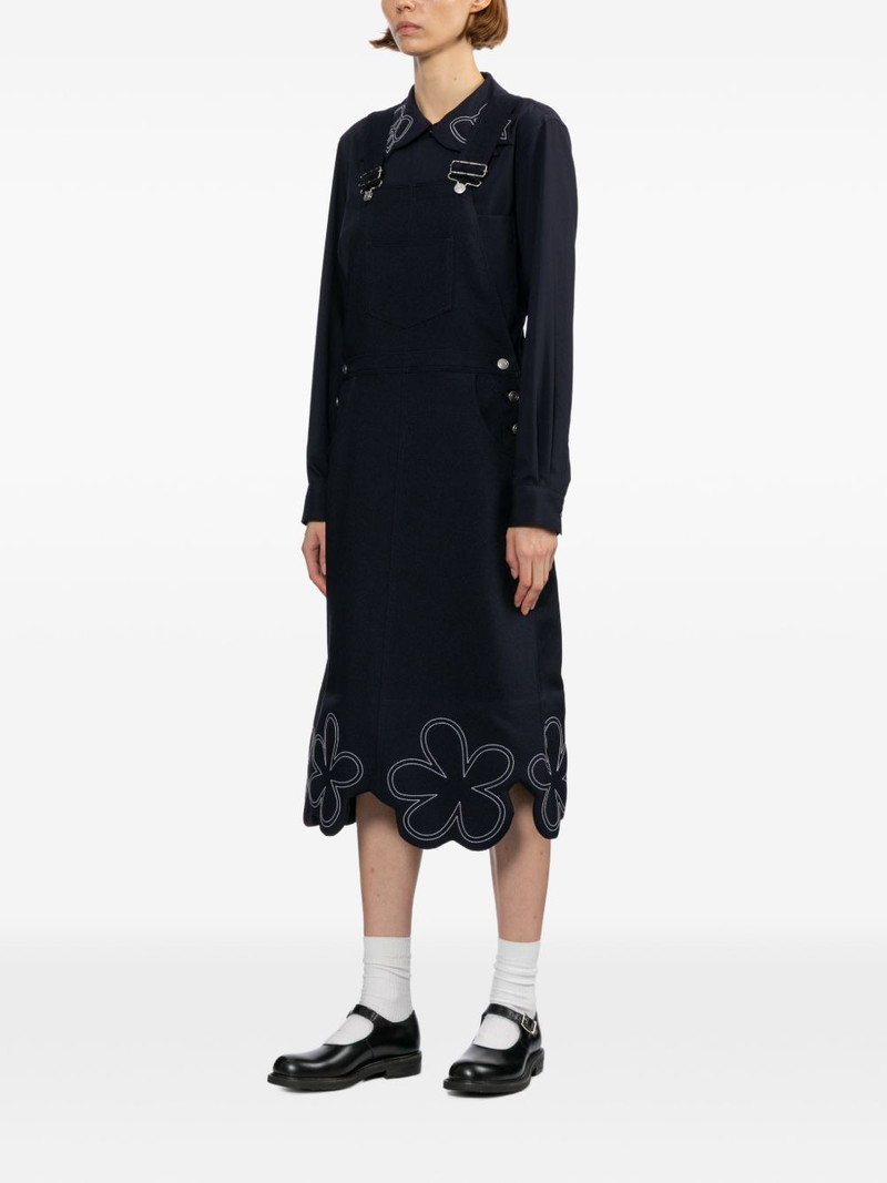 floral-embroidered midi dress 3