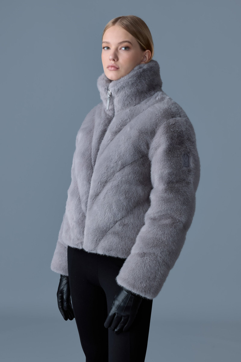 ANIK Brushed faux-fur down jacket 5