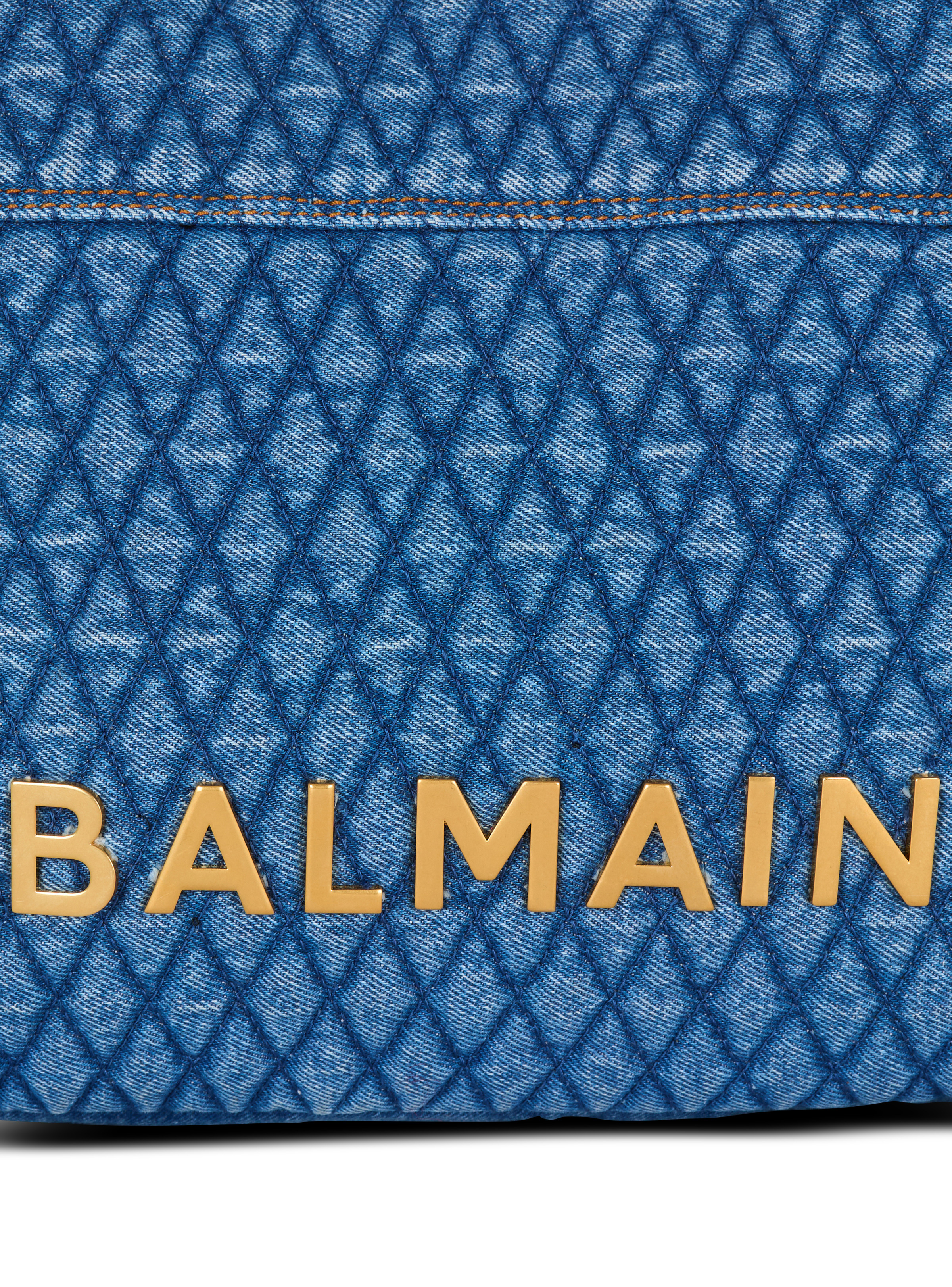 1945 Soft tote bag in diamond-quilted denim - 8