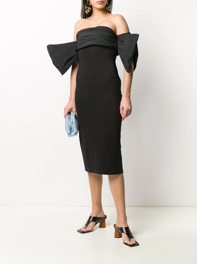 Givenchy strapless exaggerated sleeved dress outlook