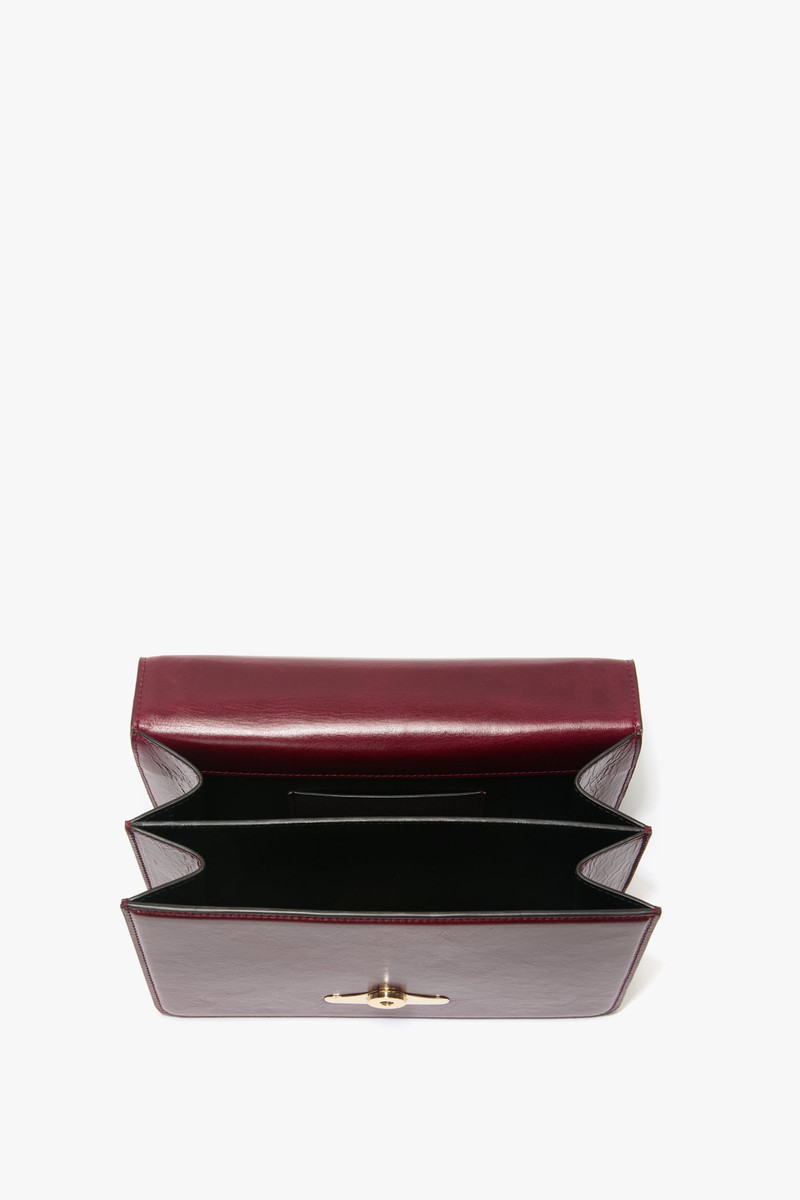 202 Crossbody Bag In Burgundy Distressed Leather 9