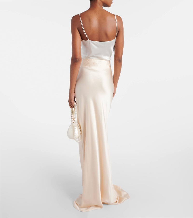 Silk satin maxi skirt 3