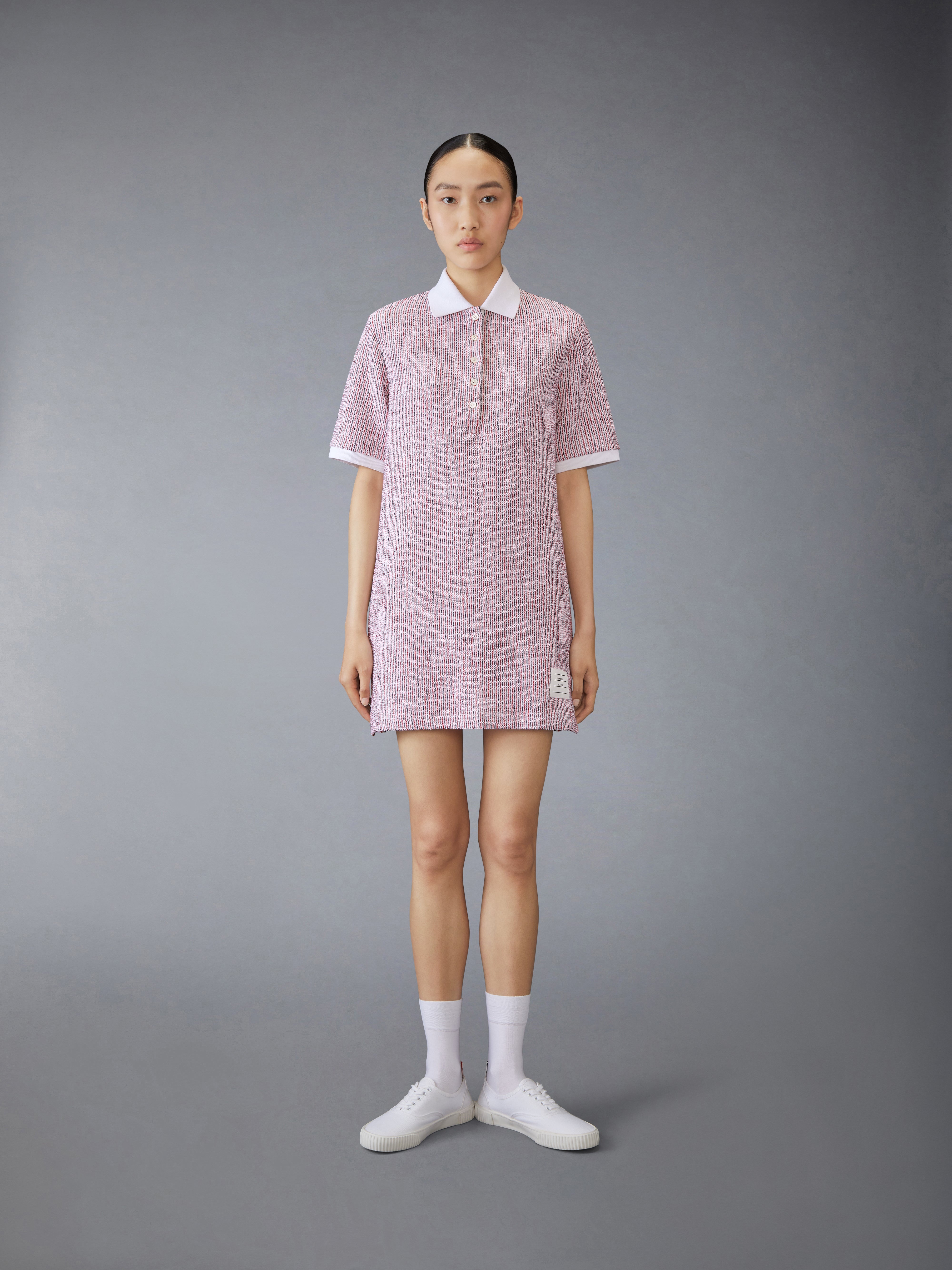 COTTON TWEED POLO DRESS - 5