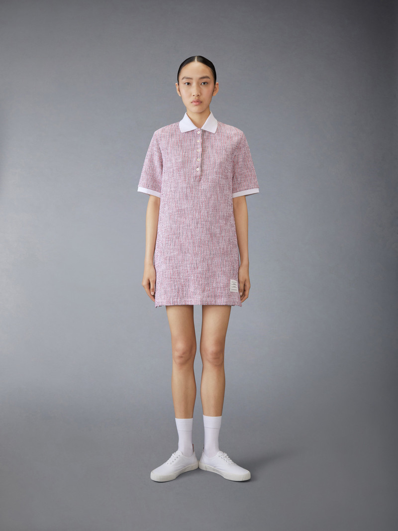 COTTON TWEED POLO DRESS 5
