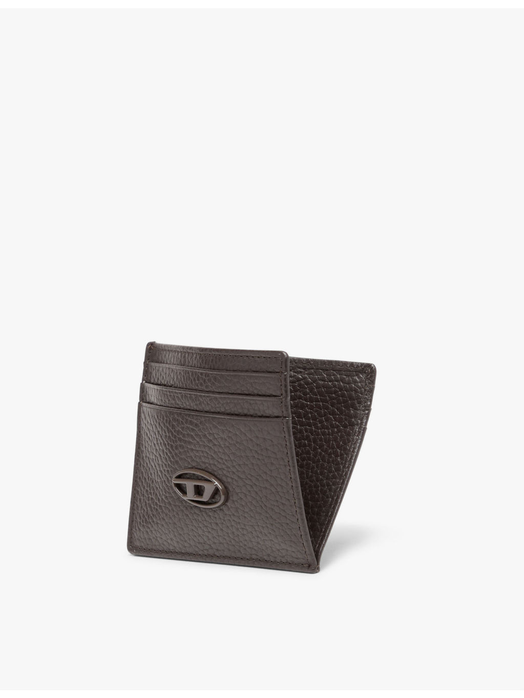 Logo-badge leather cardholder - 4