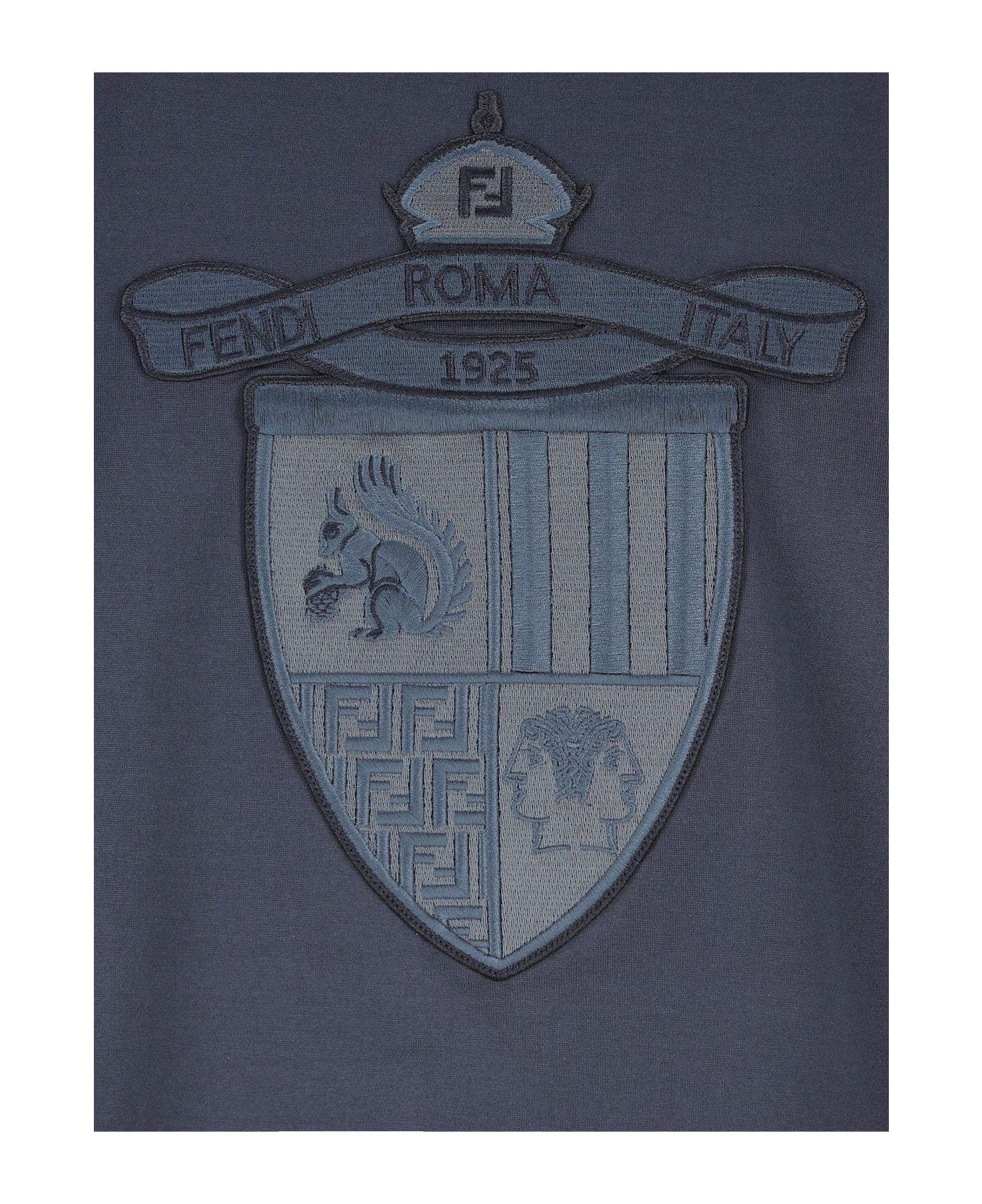 Crest Embroidered Crewneck T-shirt - 3