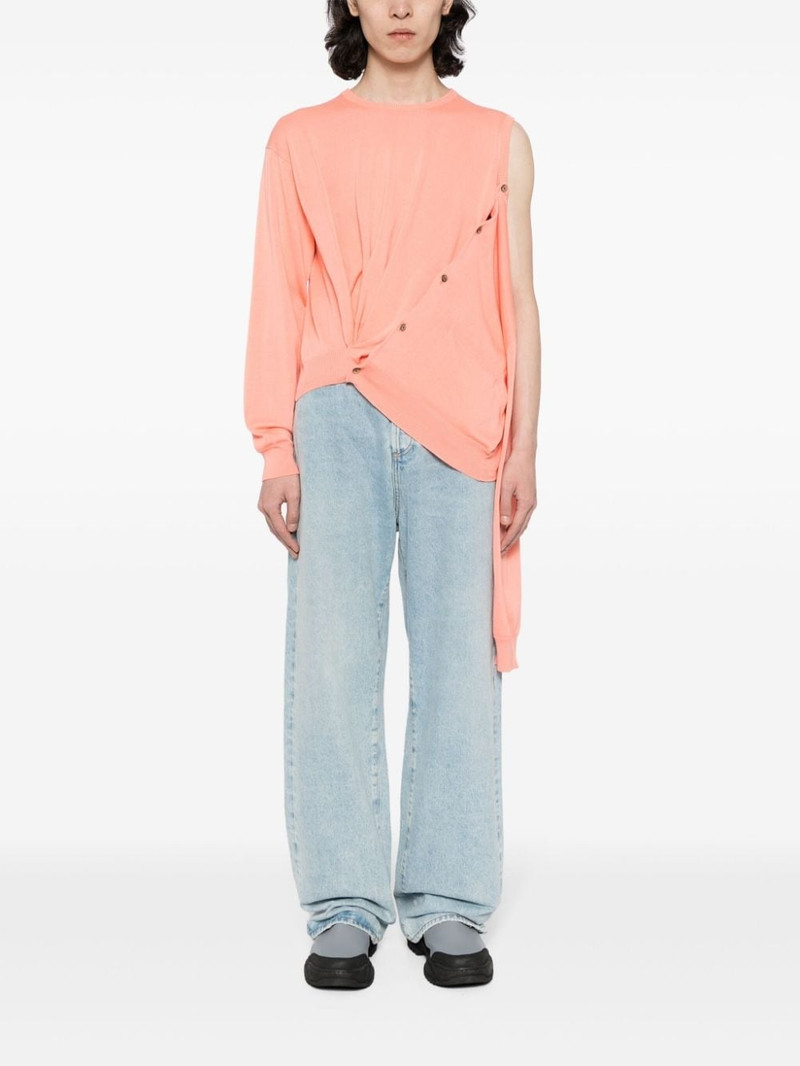 doublet cut-out asymmetric cotton jumper outlook