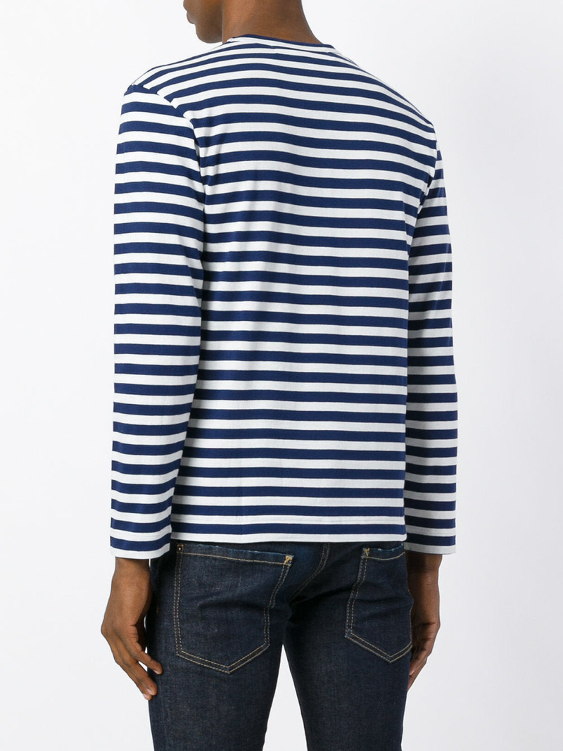 MENS STRIPED TEE RED HEART - BLUE 4