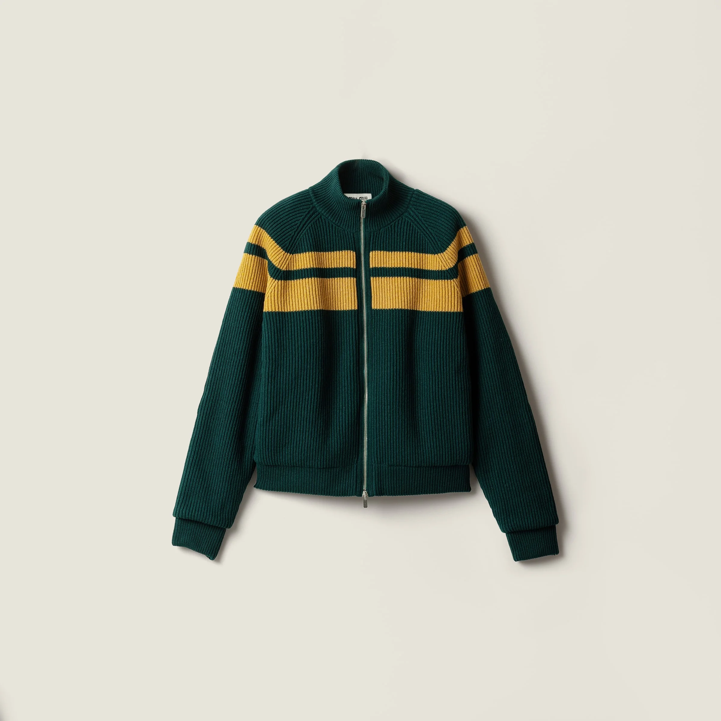 Wool bomber jacket with zipper - 1