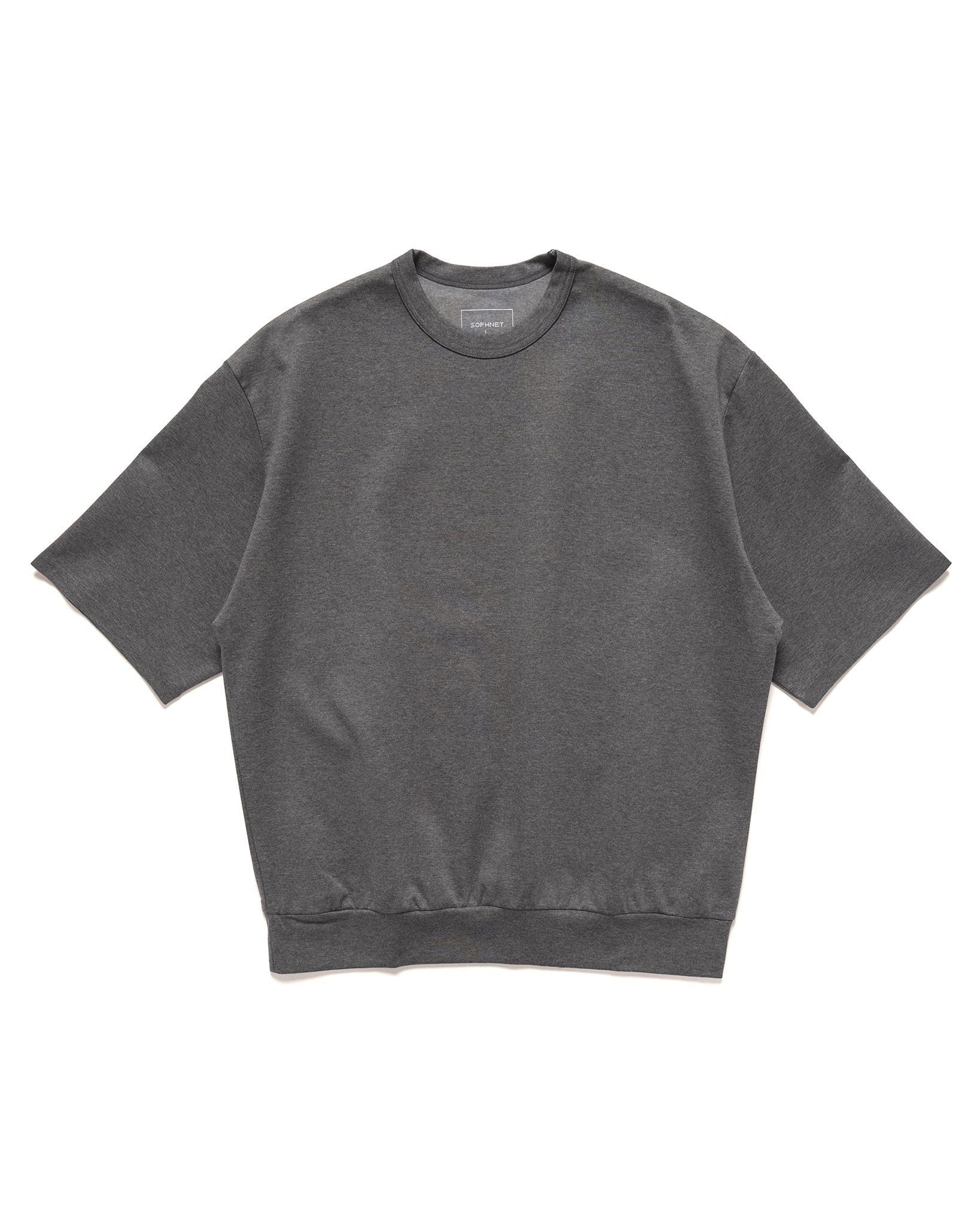 Hem Ribbed S/S Top Charcoal Gray - 1