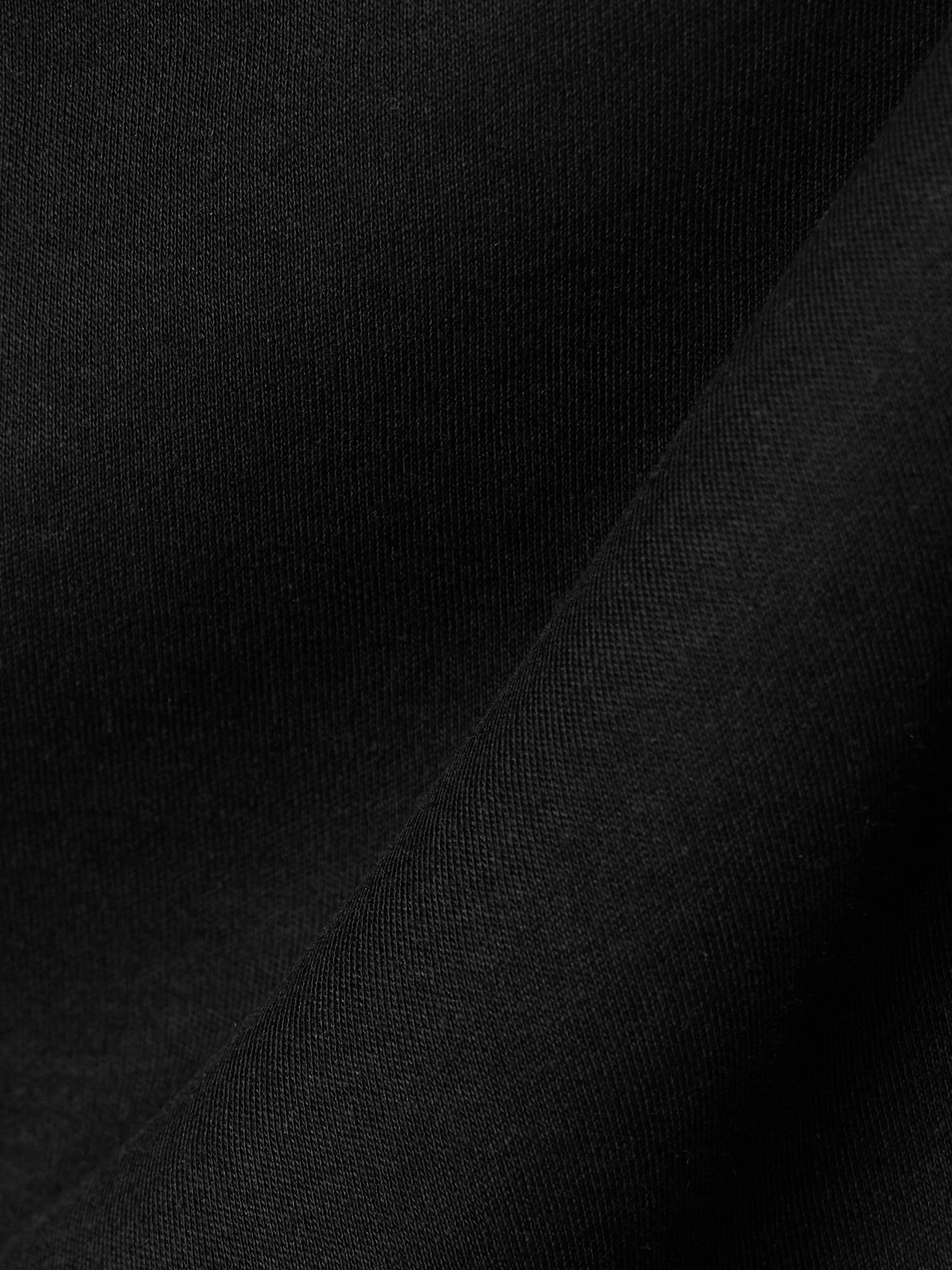 Draped Supima cotton-jersey T-shirt Black - 5