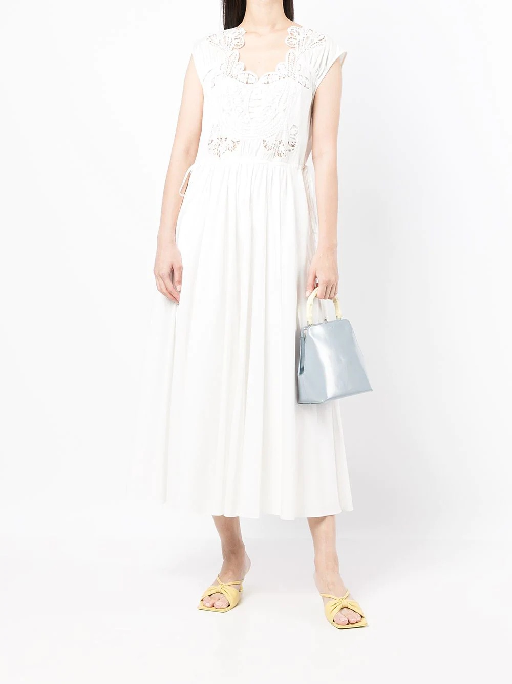 White Macrame Lace Organic Cotton Dress - 2