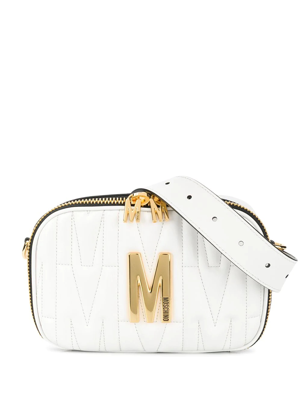 quilted multi-use bag with gold logo - 6