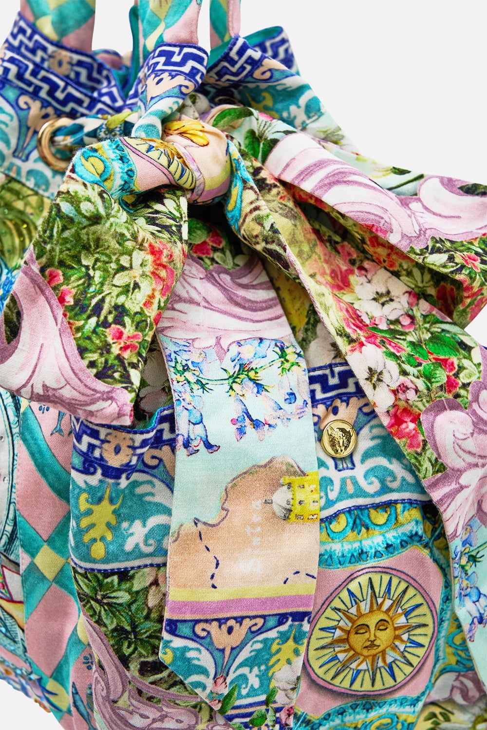 DRAWSTRING BOW BEACH BAG - 4