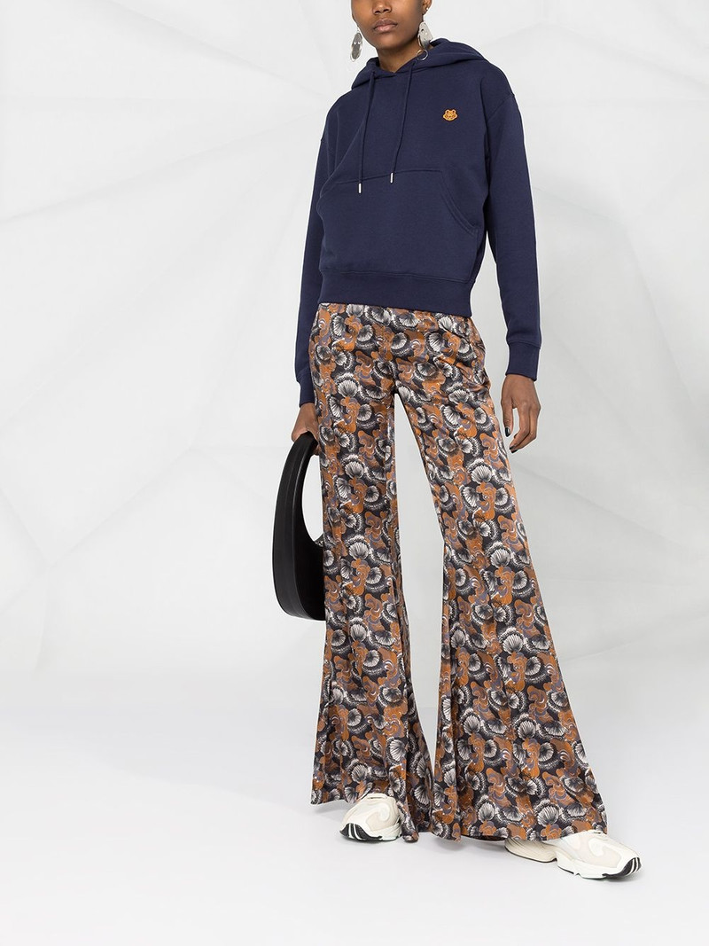 KENZO tiger patch cotton hoodie outlook