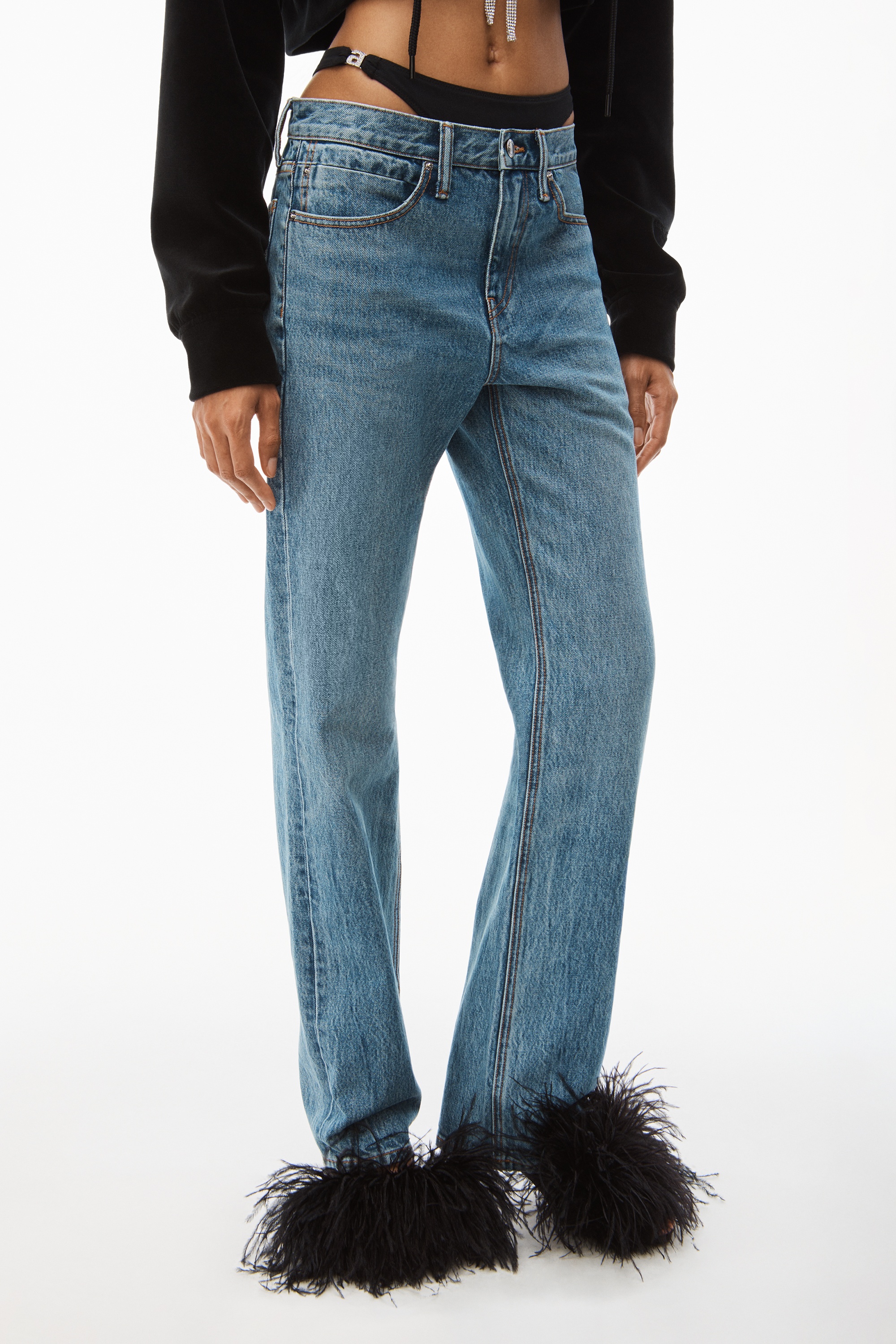 LOW-RISE BIKINI LAYER JEAN IN DENIM - 3