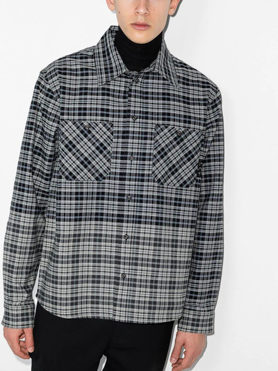 Off-White spliced flannel shirt outlook