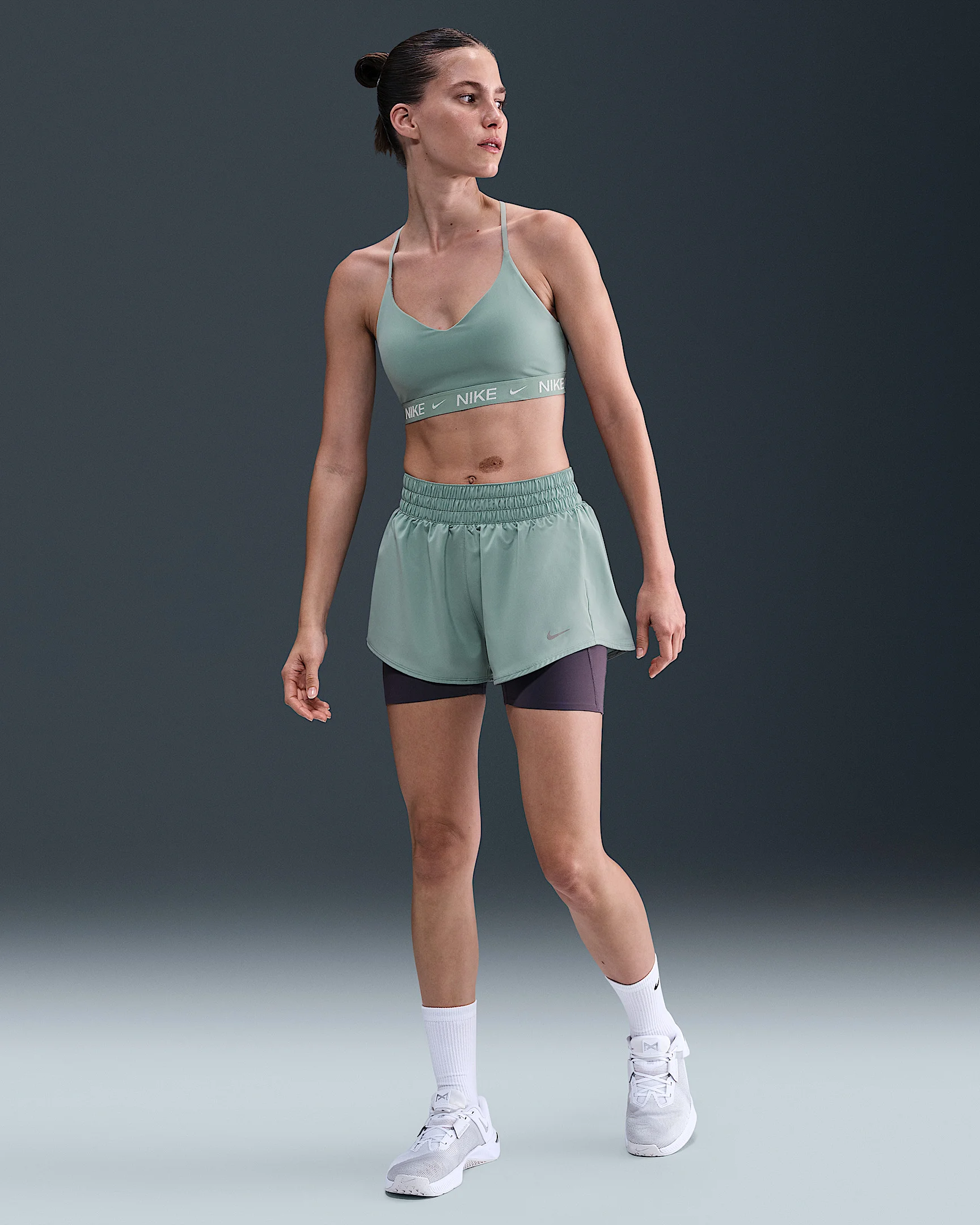 Nike One Women's Dri-FIT Mid-Rise 3" Brief-Lined Shorts - 1