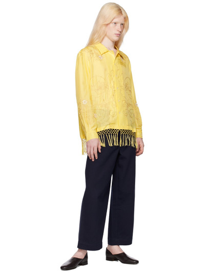 BODE Yellow Paquerette Fringe Shirt outlook