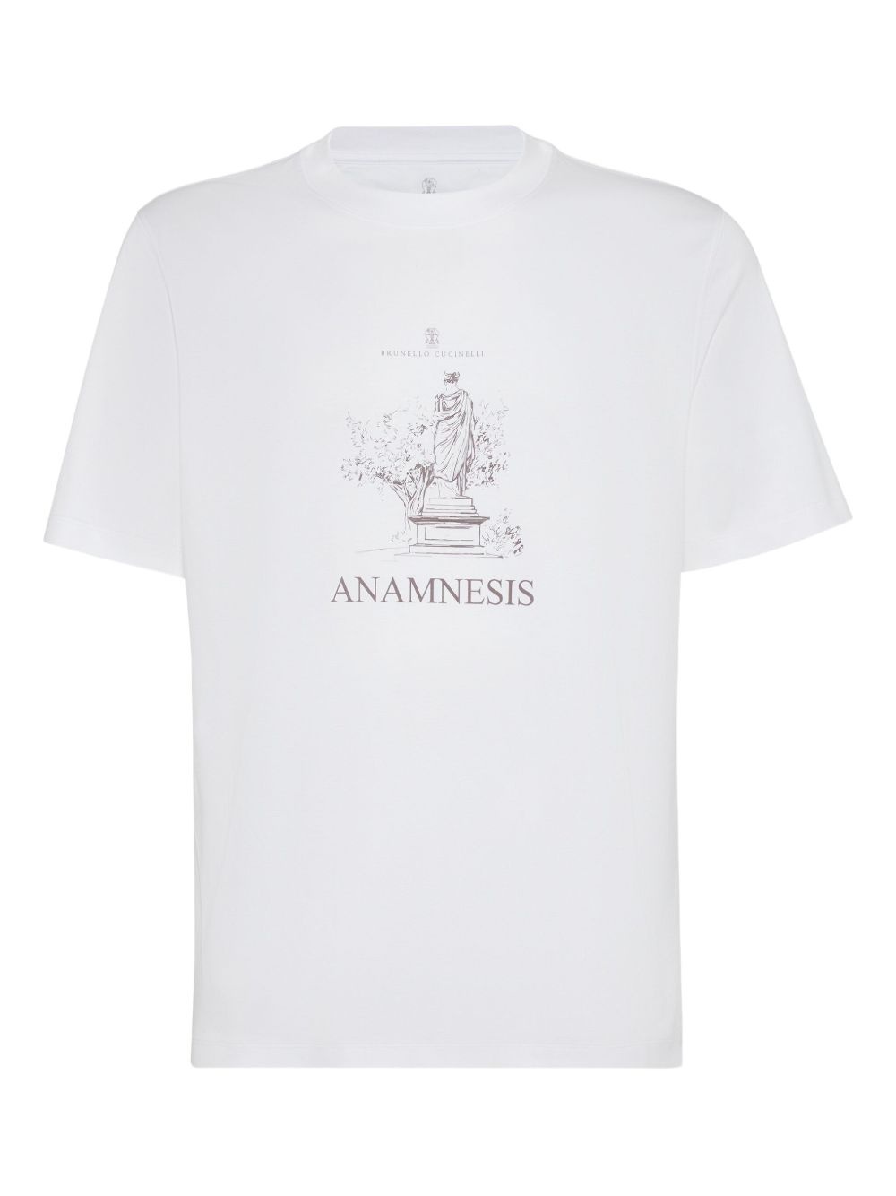 statue-print T-shirt - 7