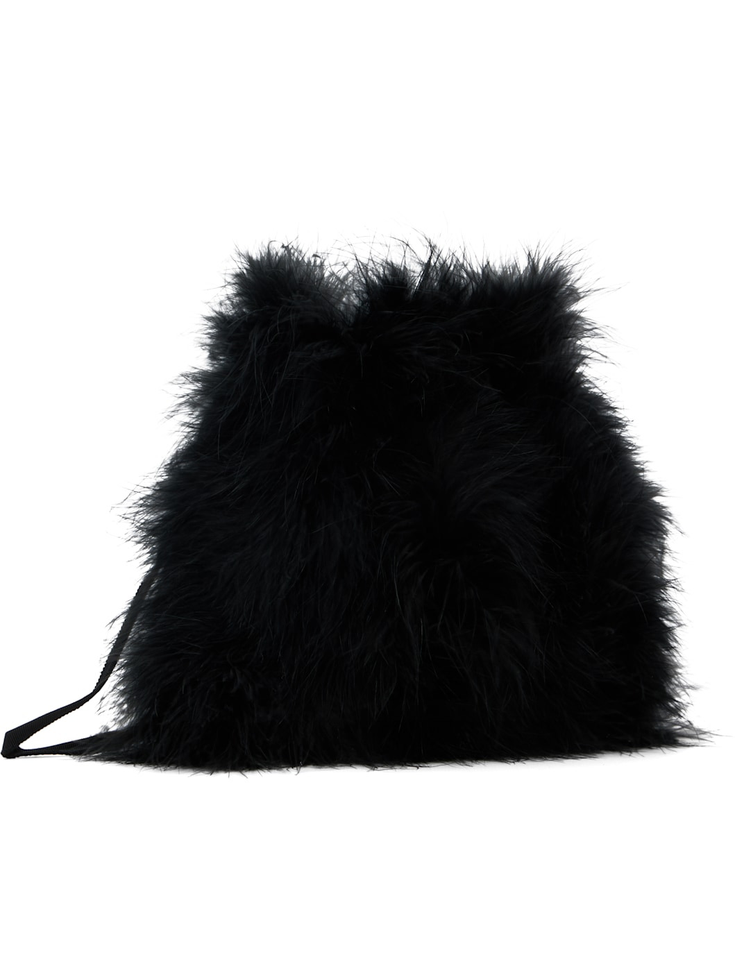 Black Mini Feather Pouch - 3