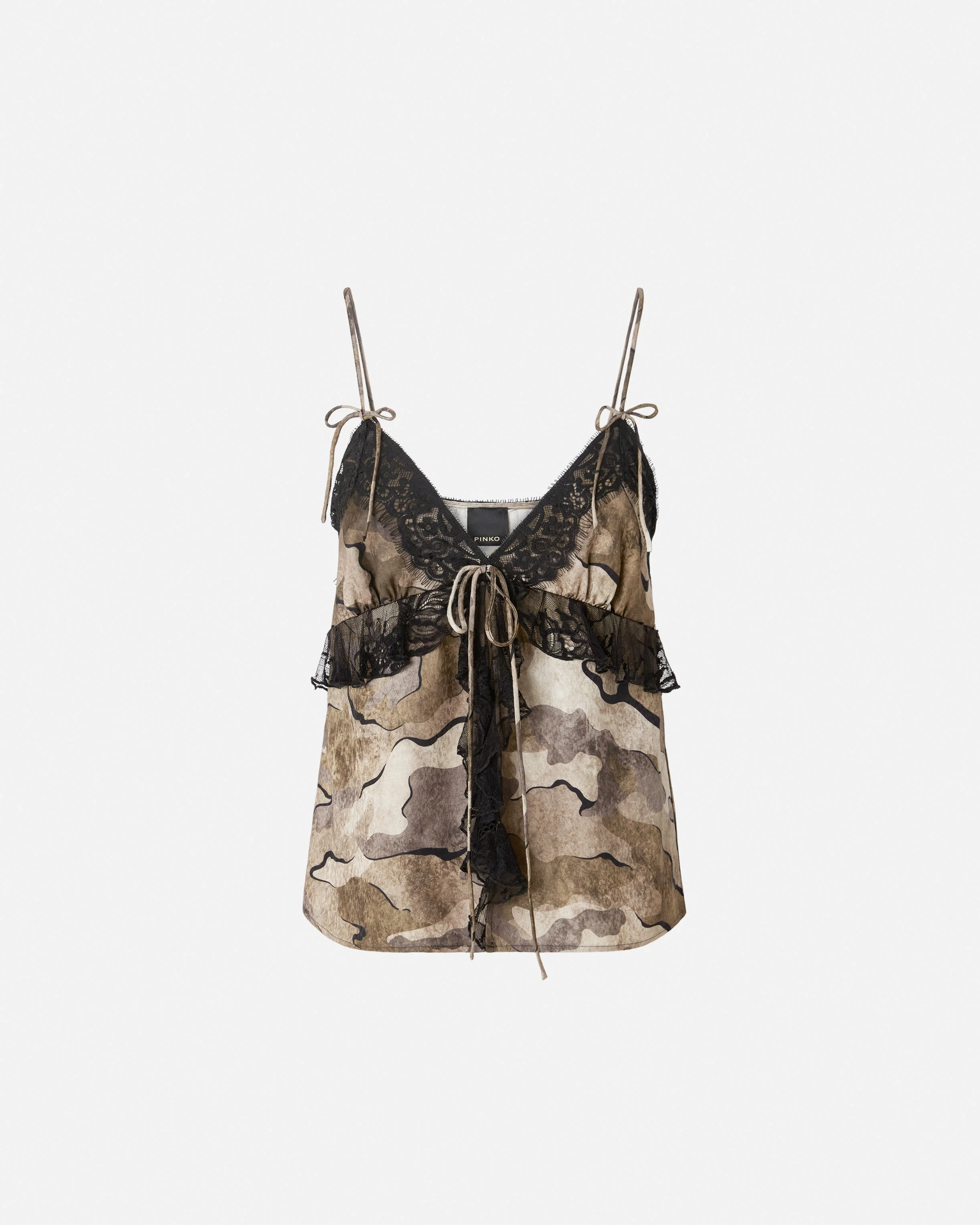 CAMOUFLAGE TOP WITH LACE - 1