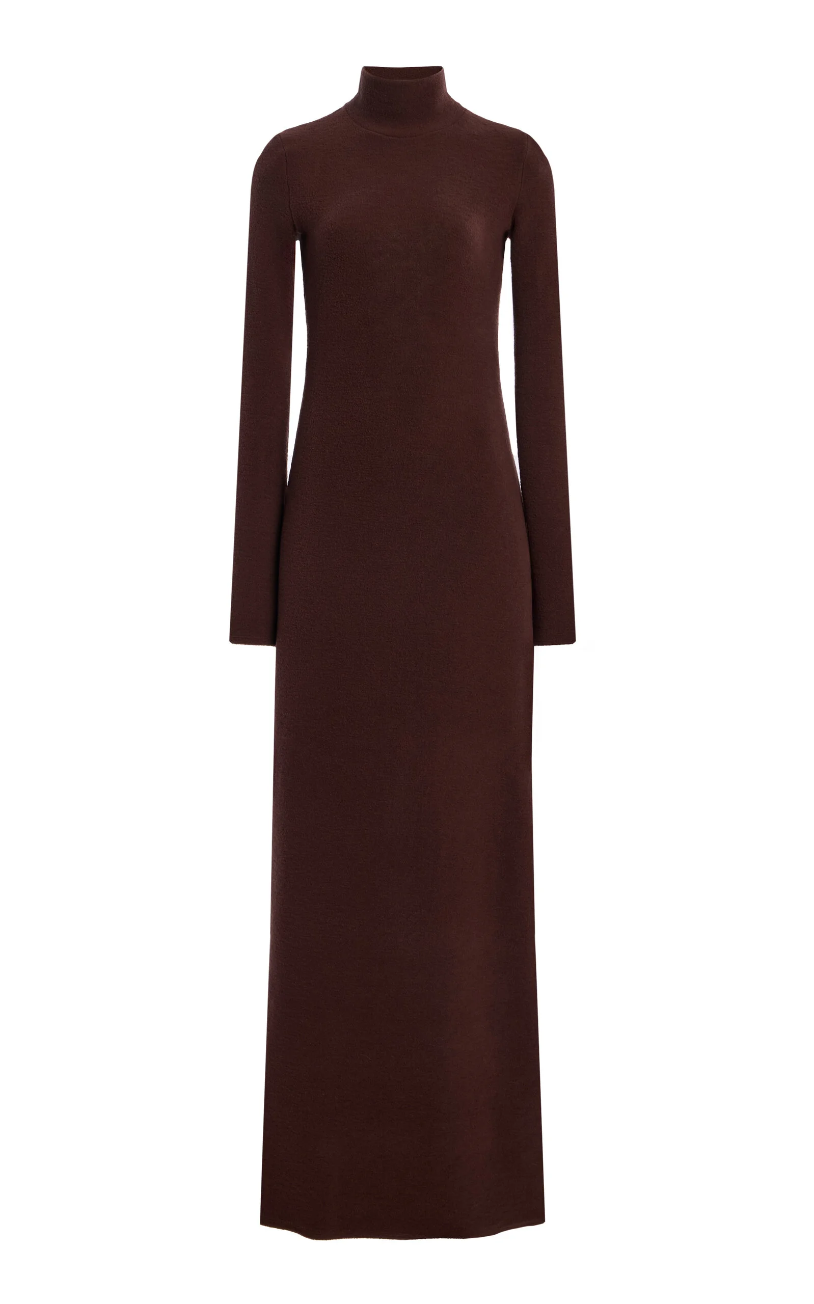 Exclusive Keyhole Knit Turtleneck Maxi Dress brown - 1
