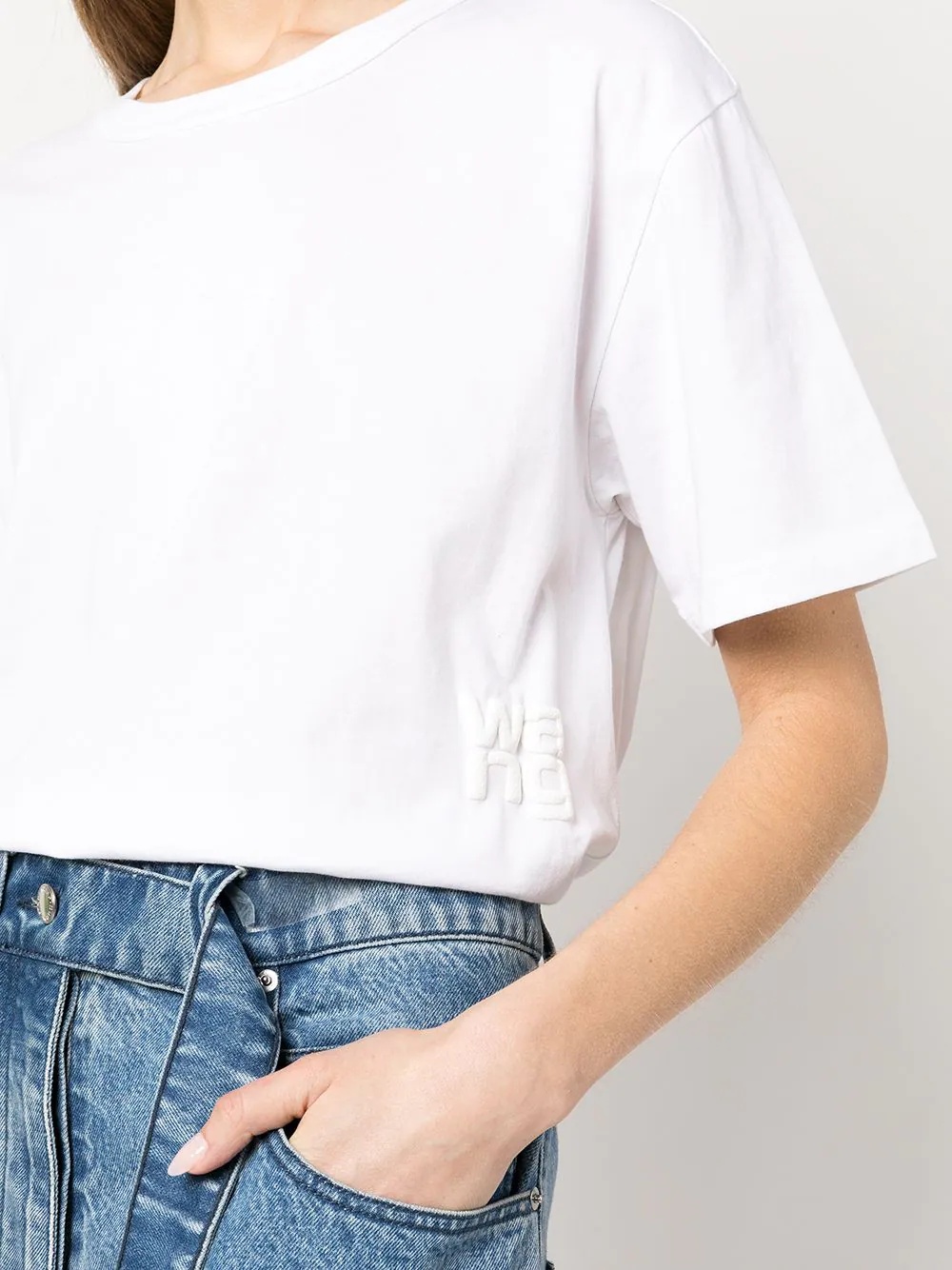 rubberised-logo cotton T-shirt - 5