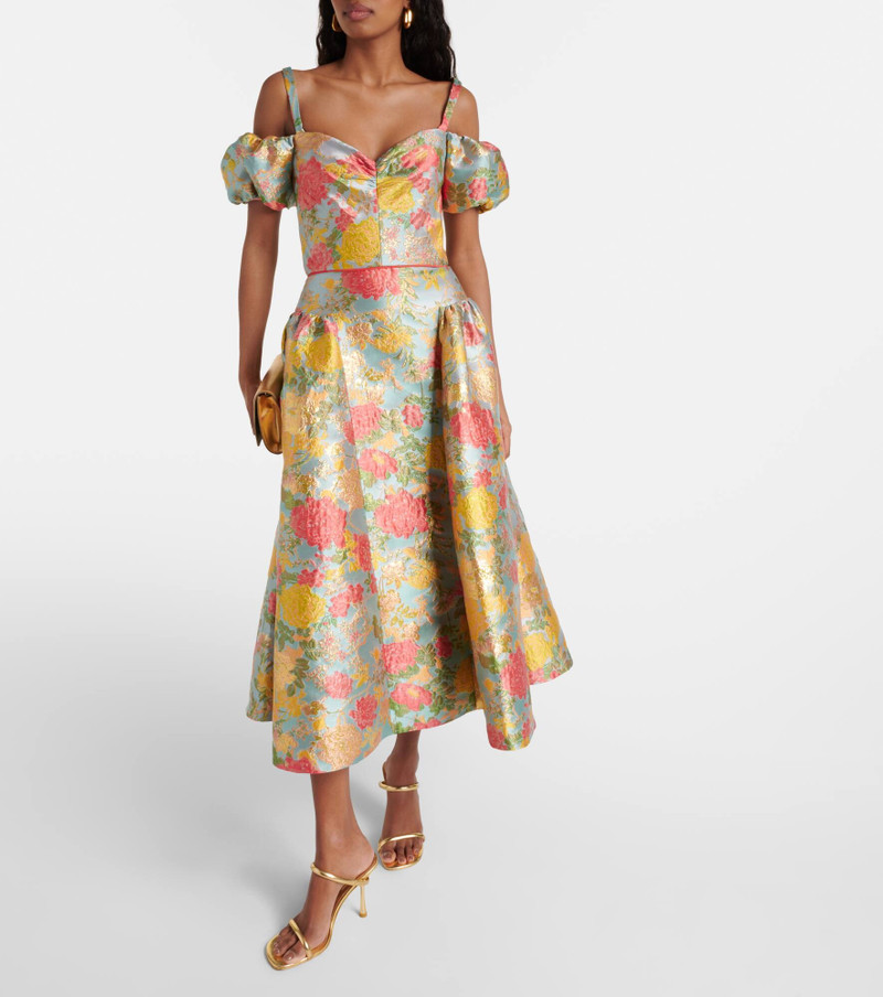 markarian Jackie floral jacquard midi dress outlook