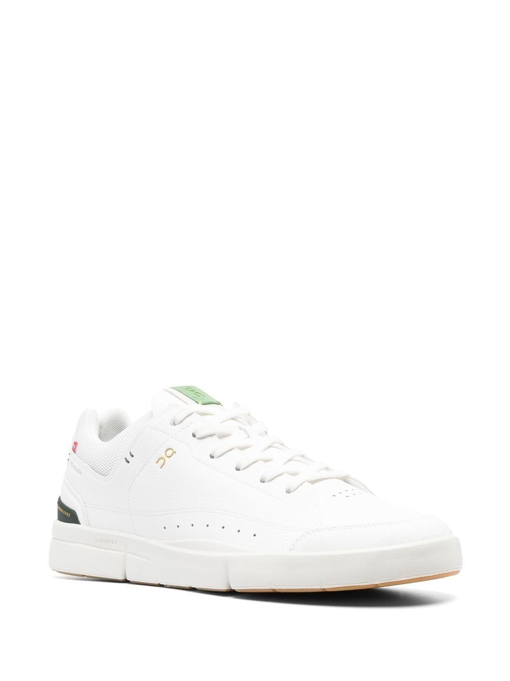 logo-patch lace-up sneakers - 2