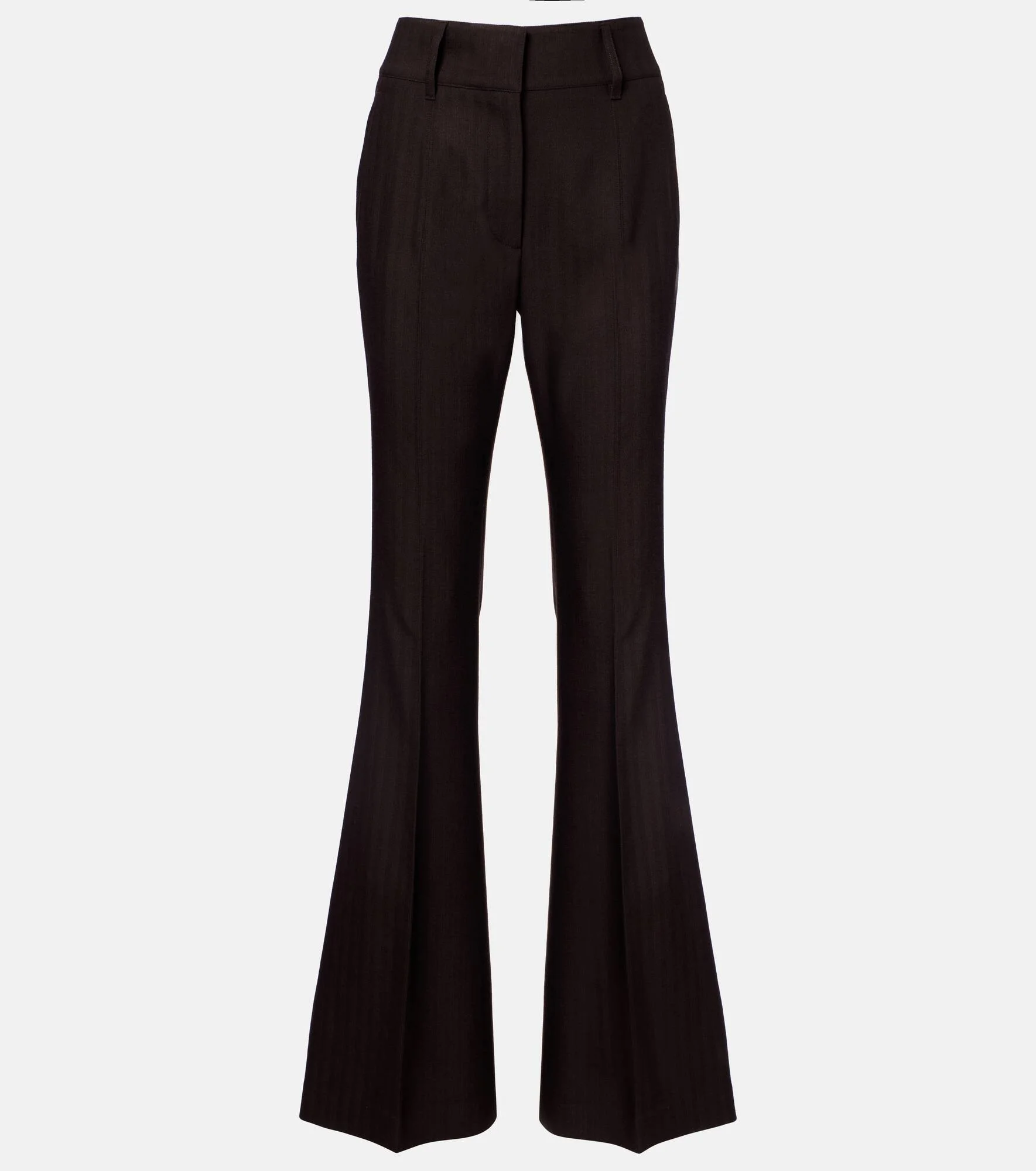 Rhein high-rise wool flared pants - 1