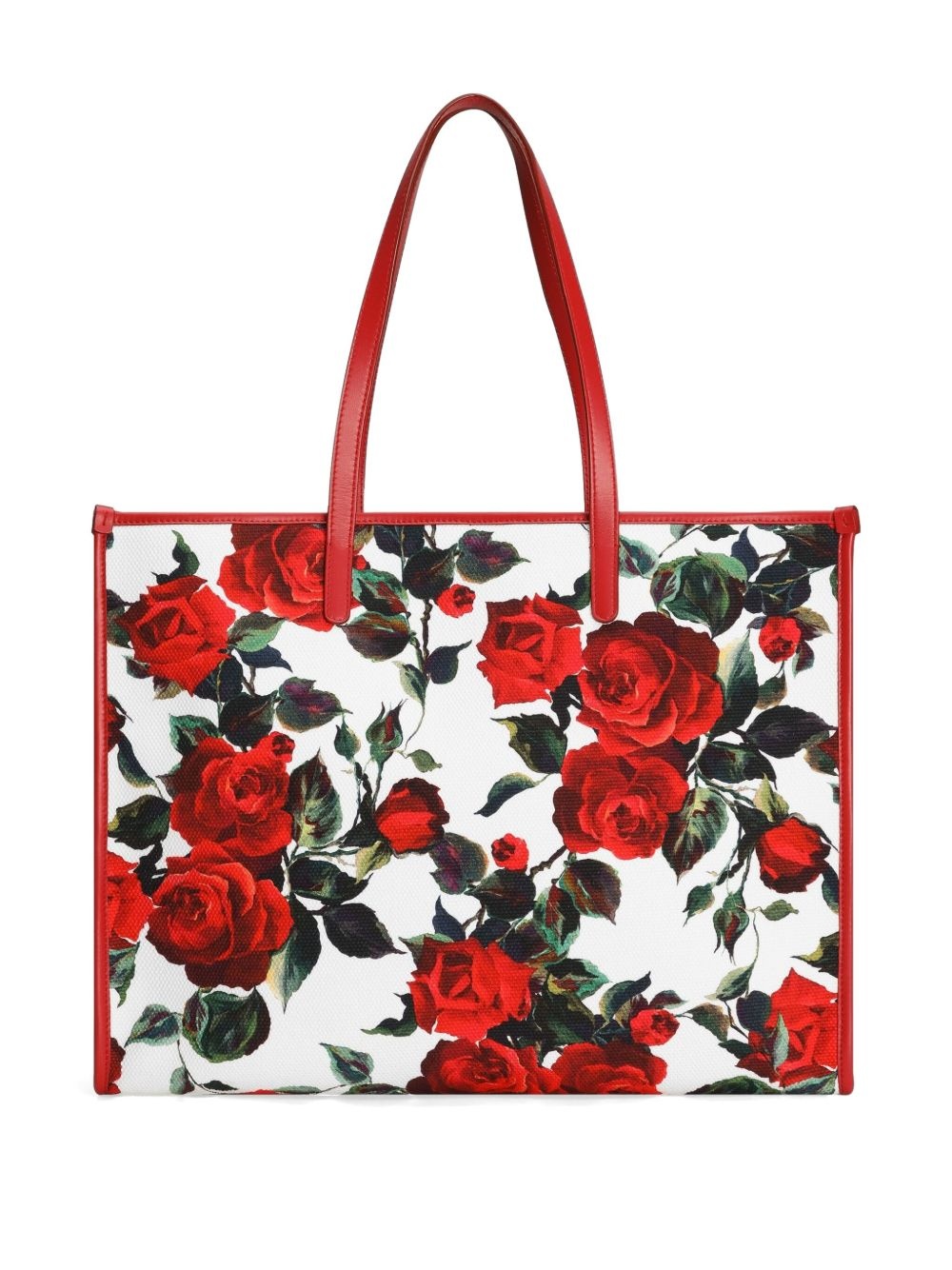 large rose-print shoulder bag - 3