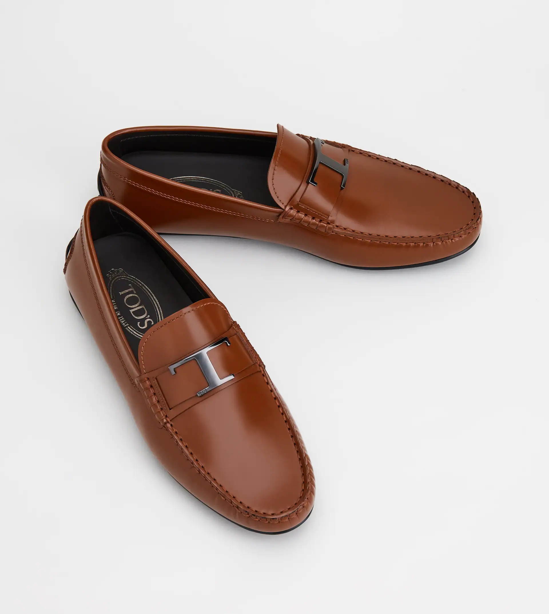 CITY GOMMINO DRIVING SHOES IN LEATHER - BROWN - 4