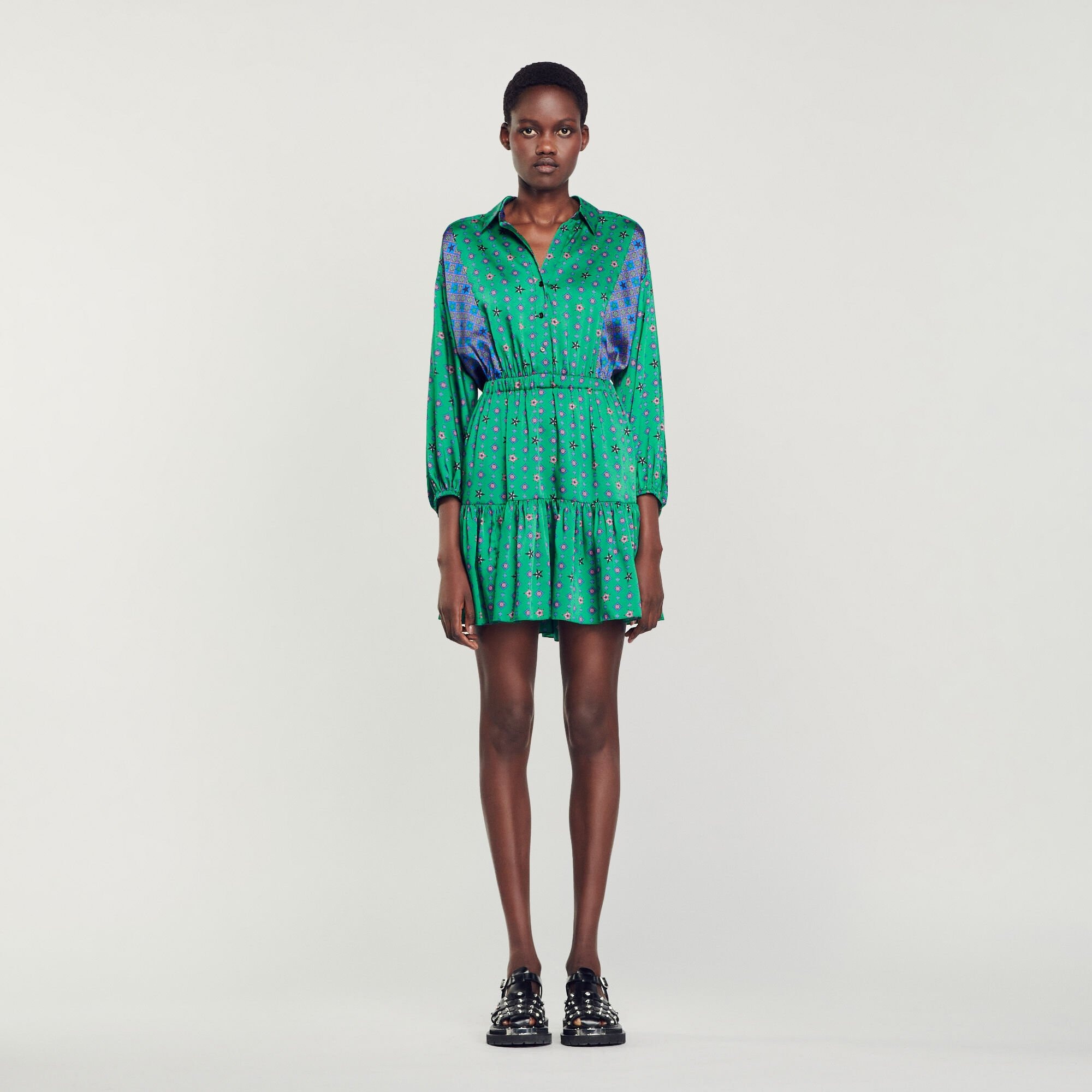 PRINTED SHIRT DRESS - 3