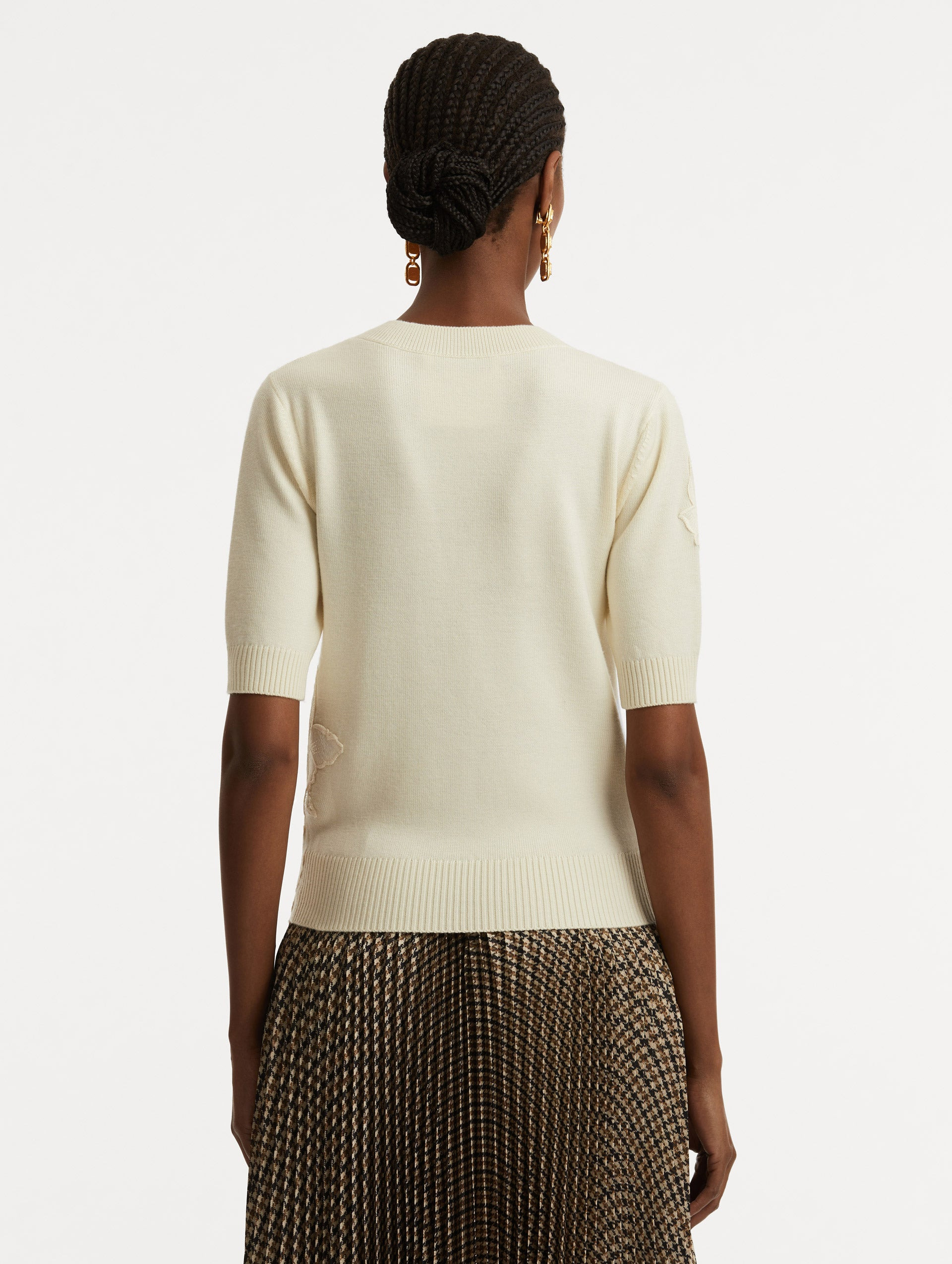 PEONY GUIPURE INSERT PULLOVER - 3
