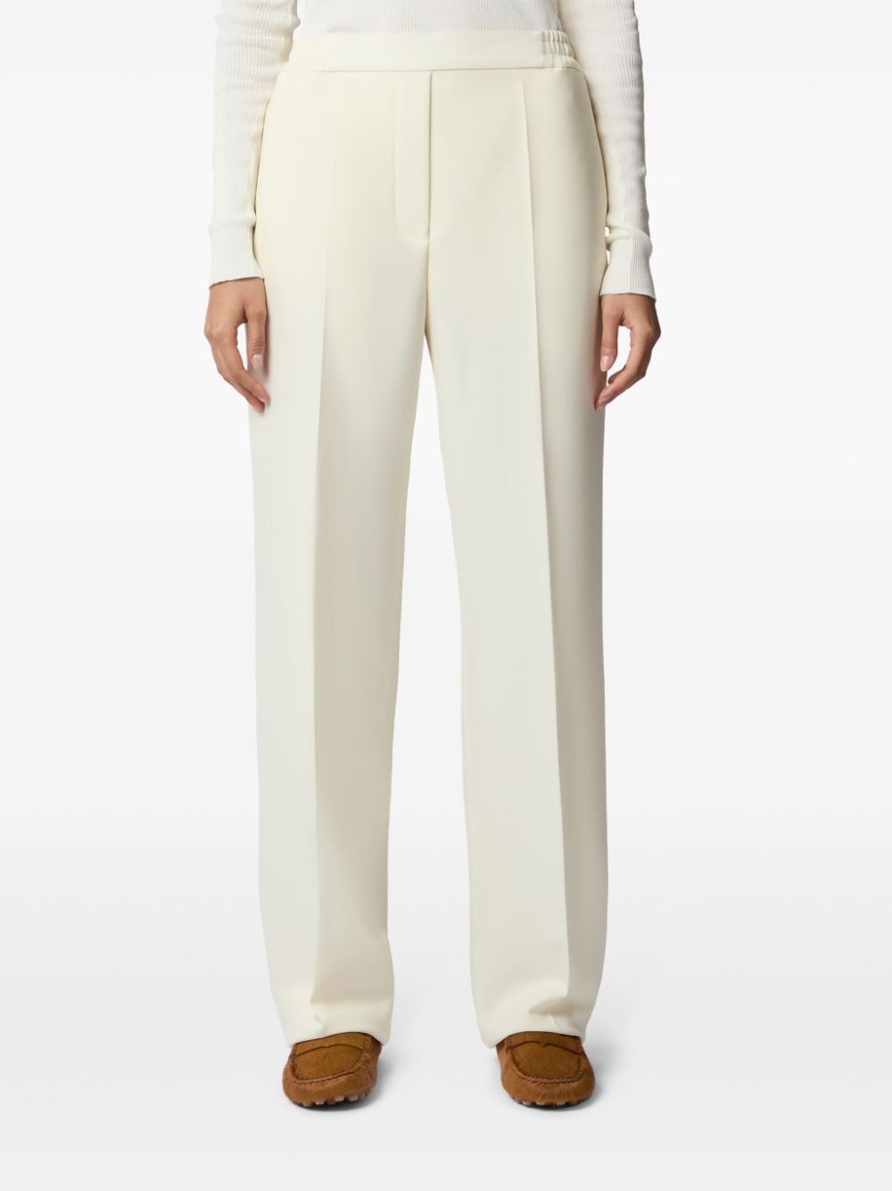 elasticated-waist virgin-wool trousers - 2