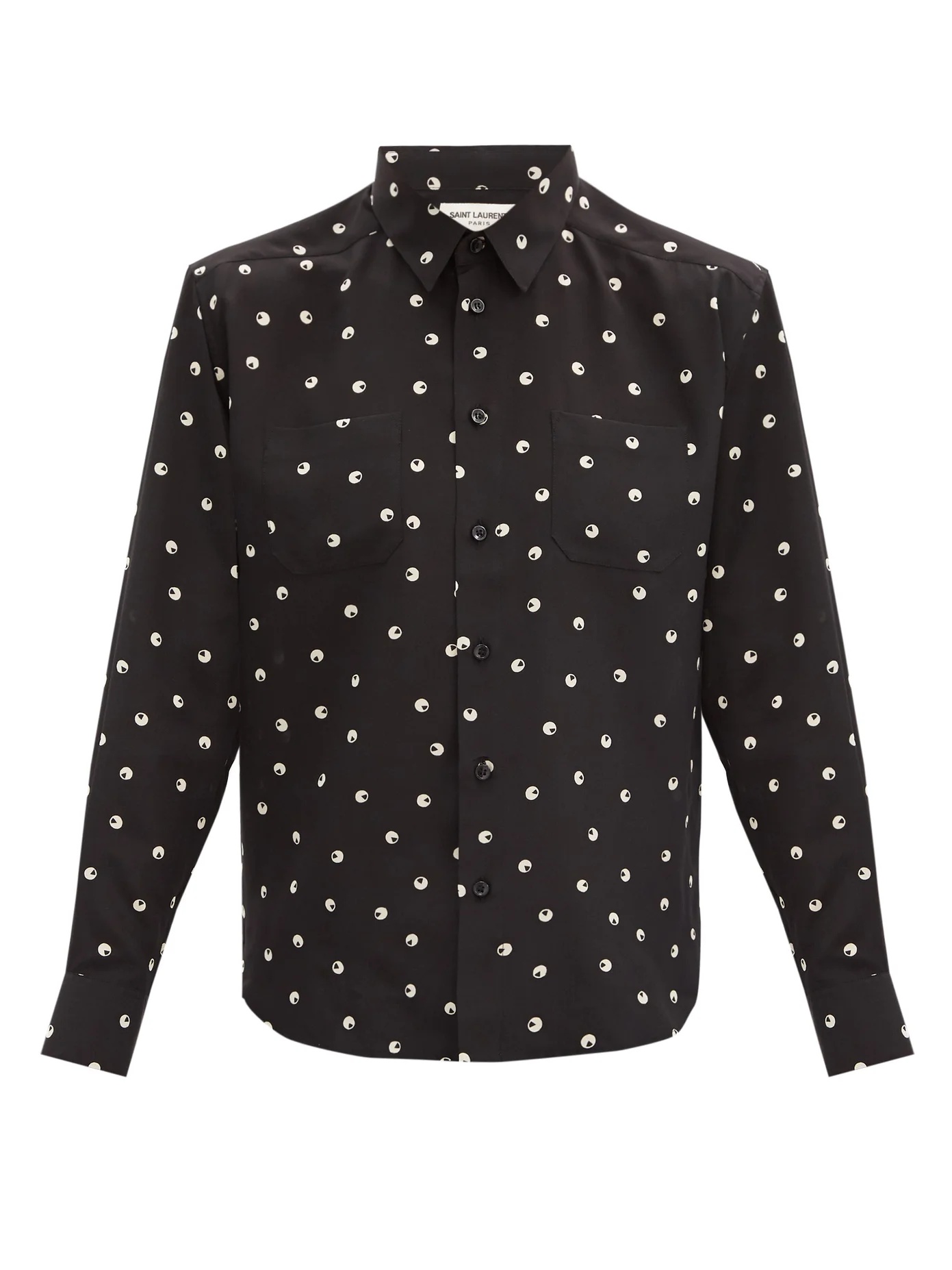 Polka dot-silk shirt - 1